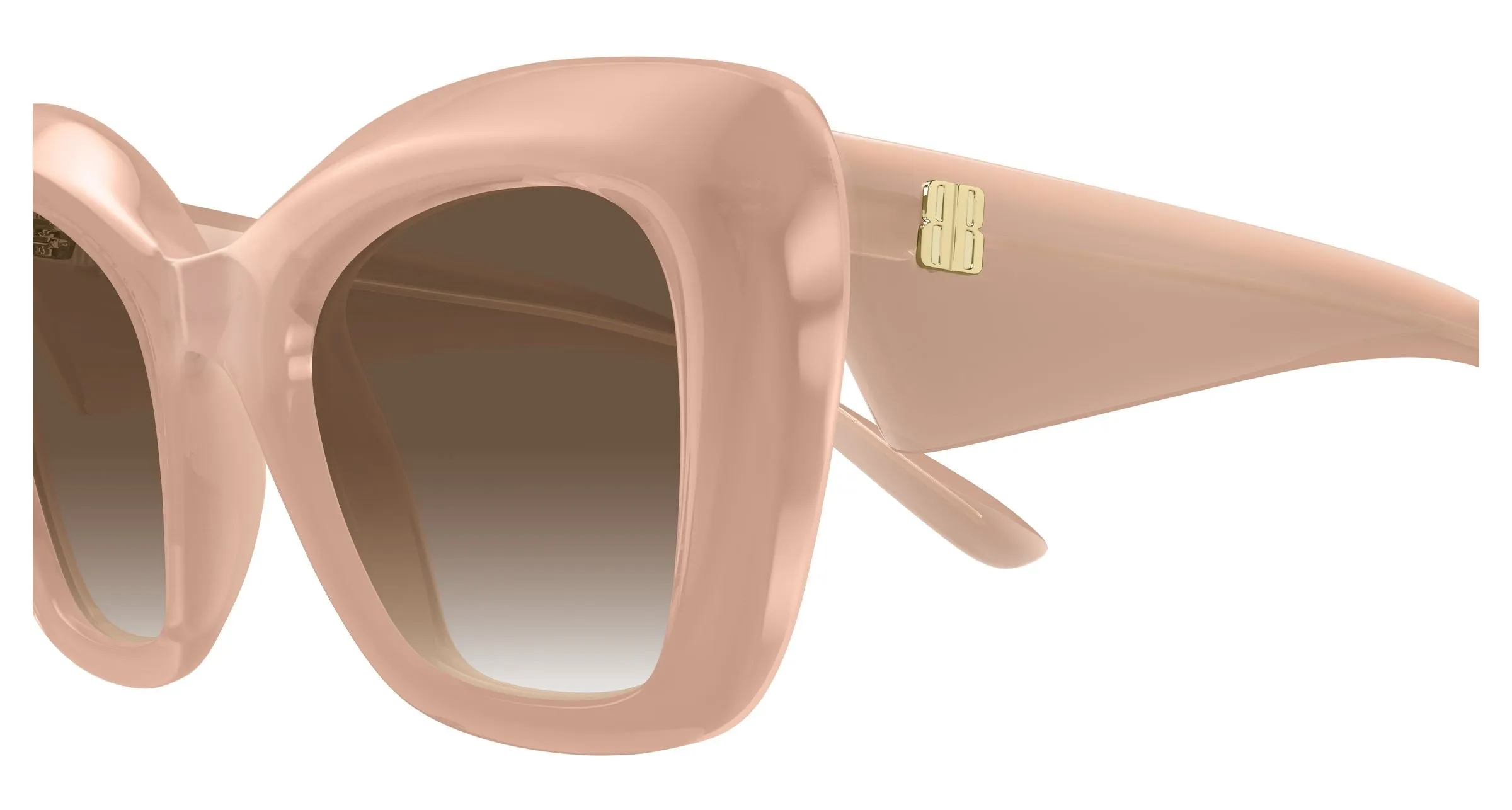 Balenciaga BB0503S 003 Occhiali da sole Acetato Rosa Marrone Farfalla Sfumato - immagine 3