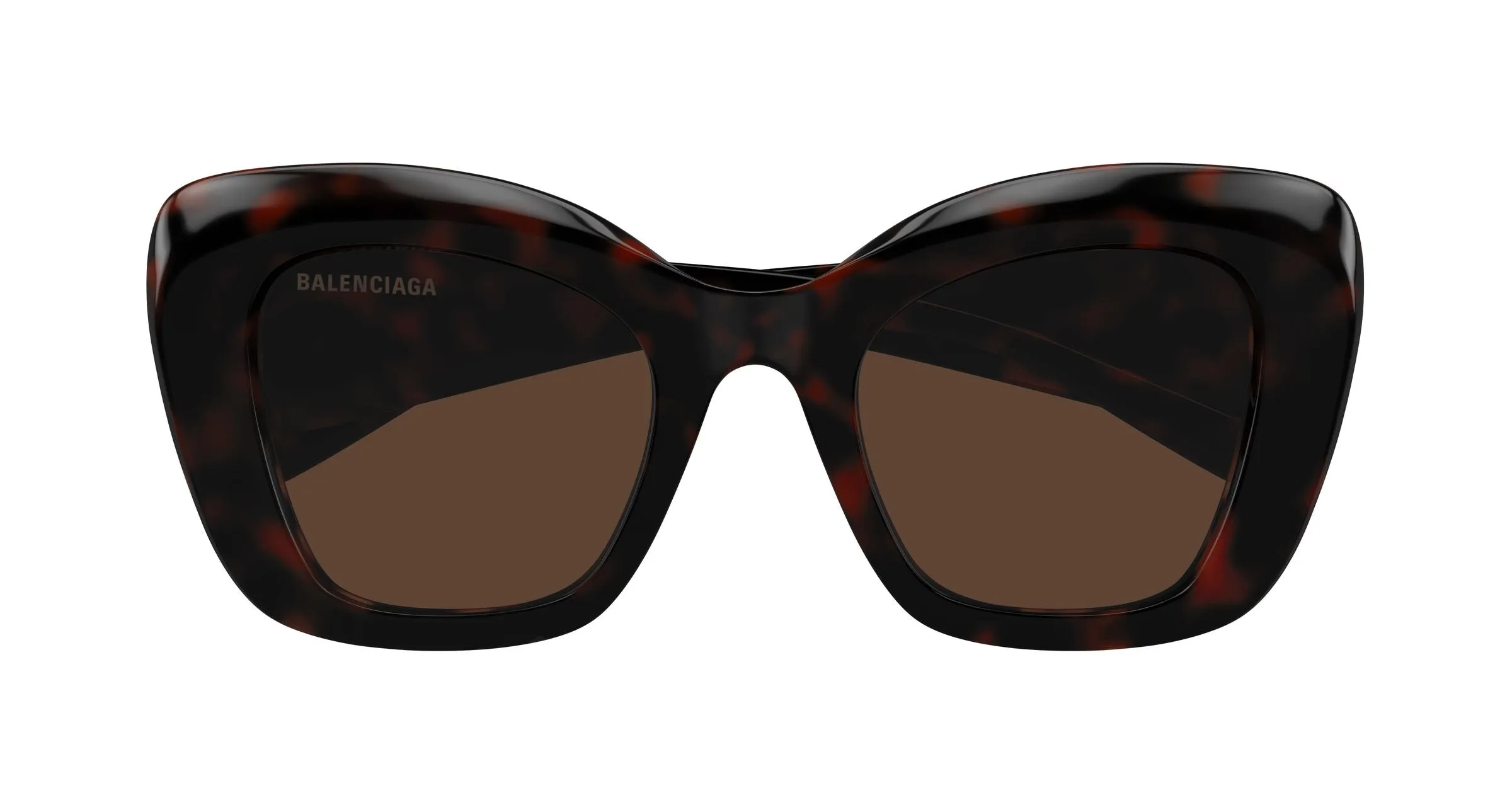 Balenciaga BB0503S 002 Occhiali da sole Acetato Havana Marrone Farfalla - immagine 2