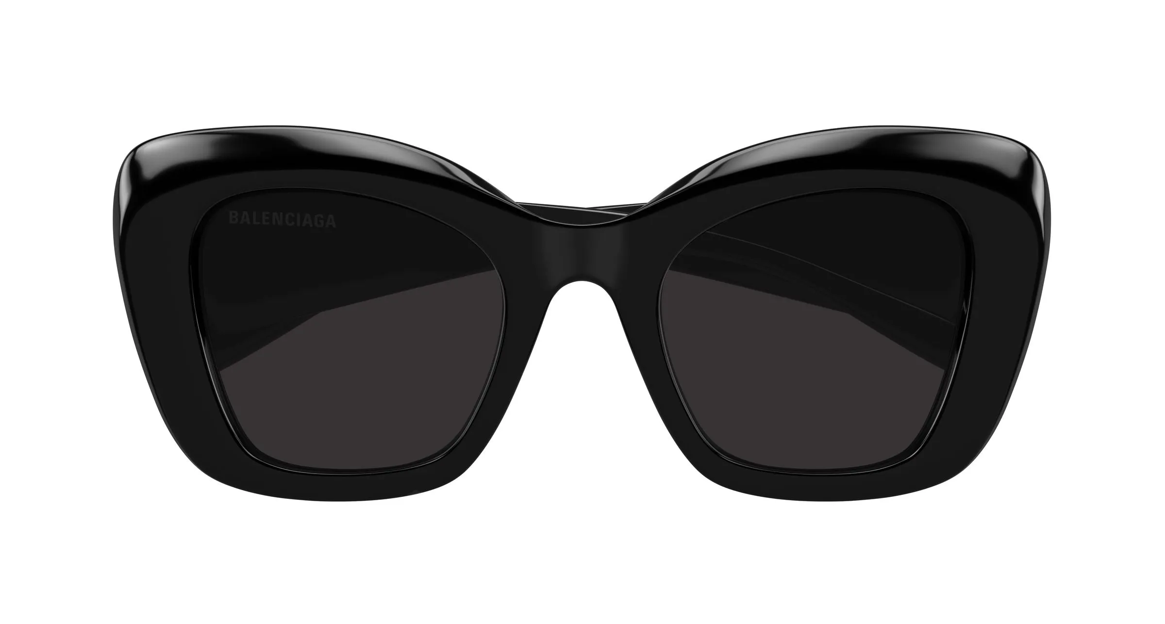 Balenciaga BB0503S 001 Occhiali da sole Acetato Nero Grigio Farfalla - immagine 2