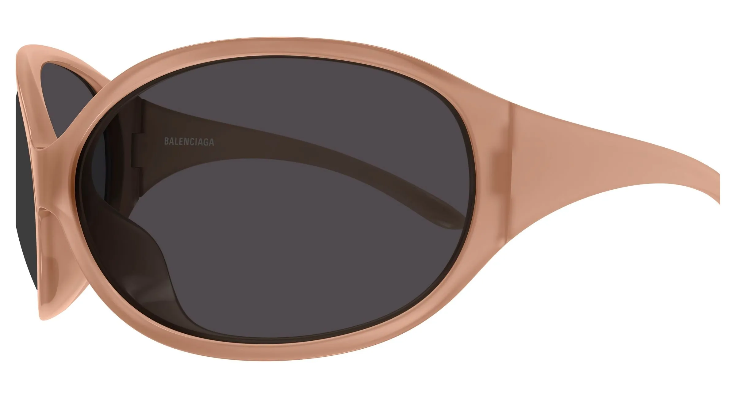 Balenciaga BB0502S 003 Occhiali da sole Bio-iniettato Rosa Grigio Rotonda - immagine 3