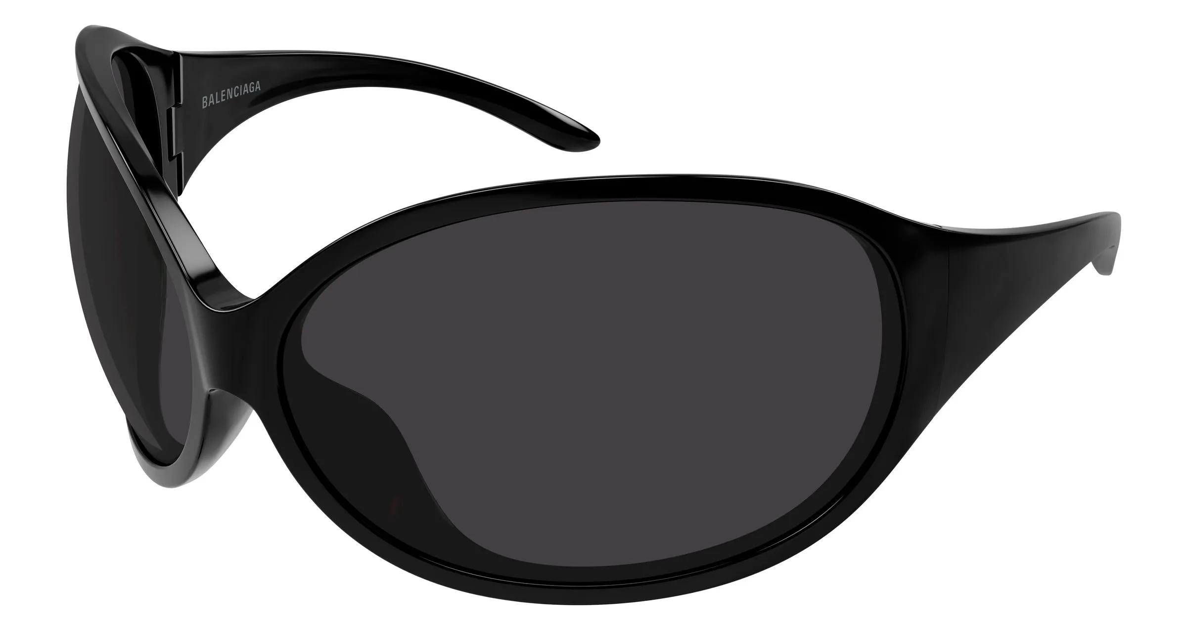 Balenciaga BB0502S 001 Occhiali da sole Bio-iniettato Nero Nero Rotonda - immagine 1