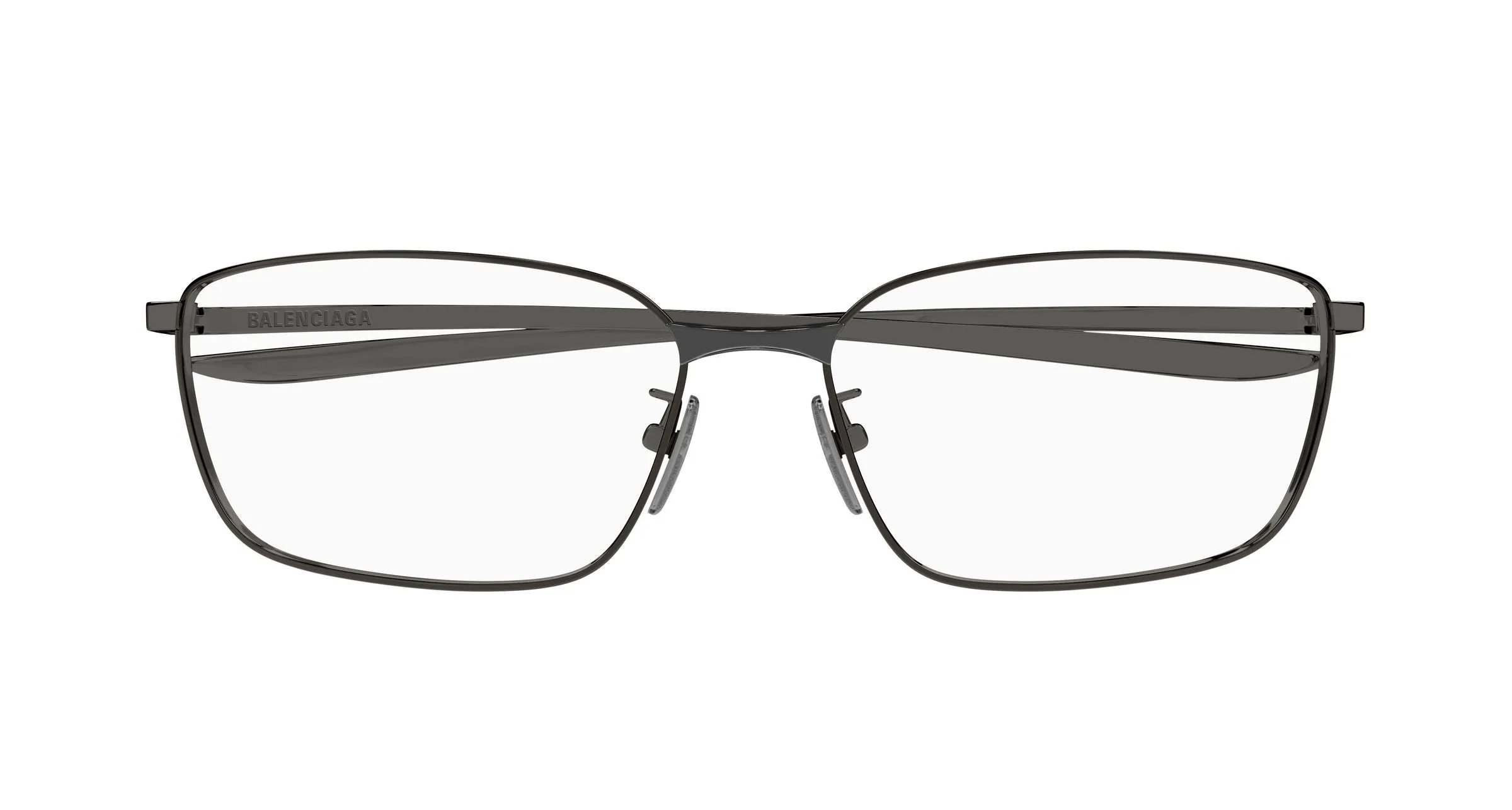 Balenciaga BB0497OA 003 Montature da vista Metallo Grigio Trasparente Squadrata - immagine 2