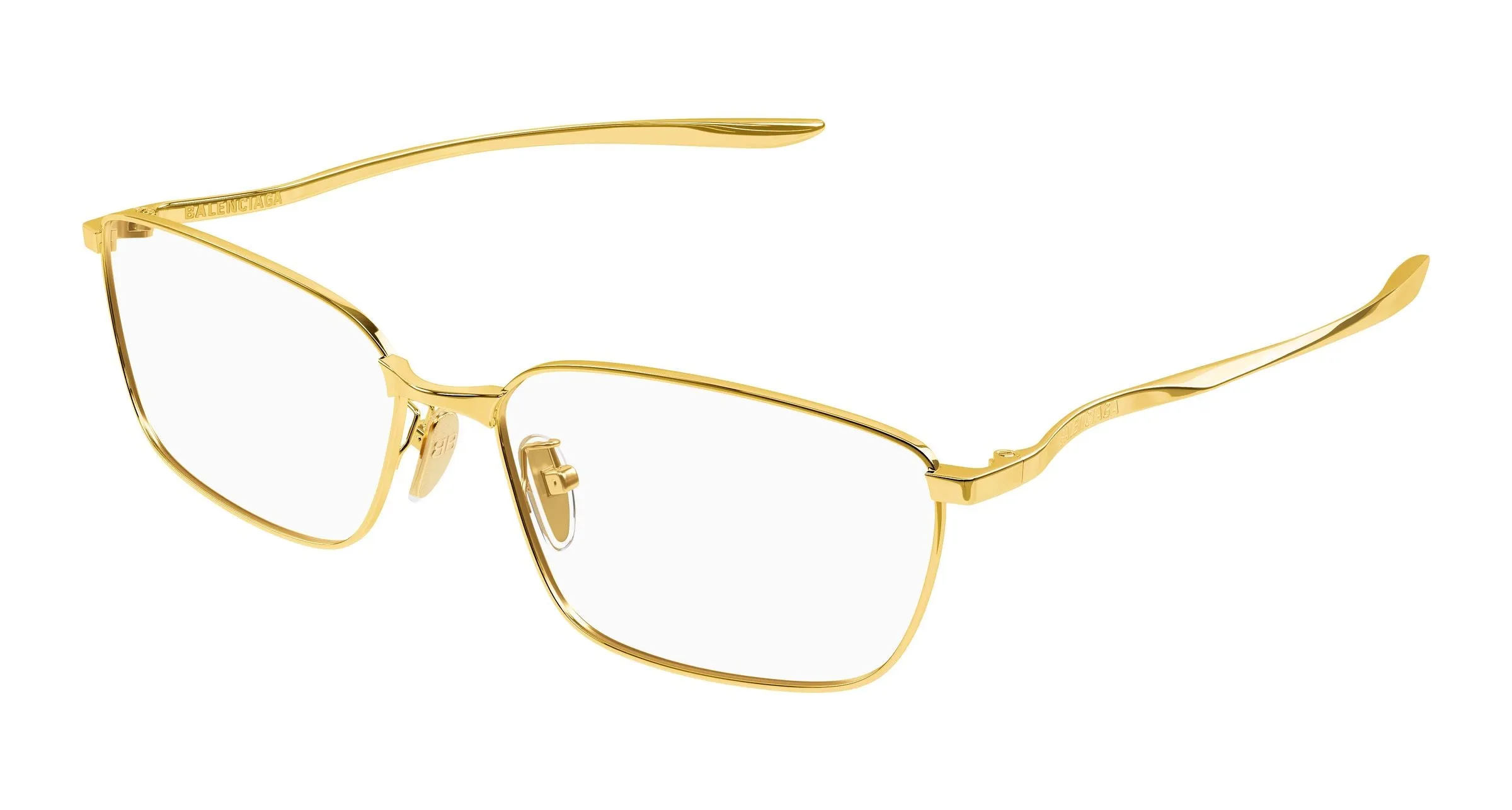 Balenciaga BB0497OA 002 Montature da vista Metallo Oro Trasparente Squadrata - immagine 1