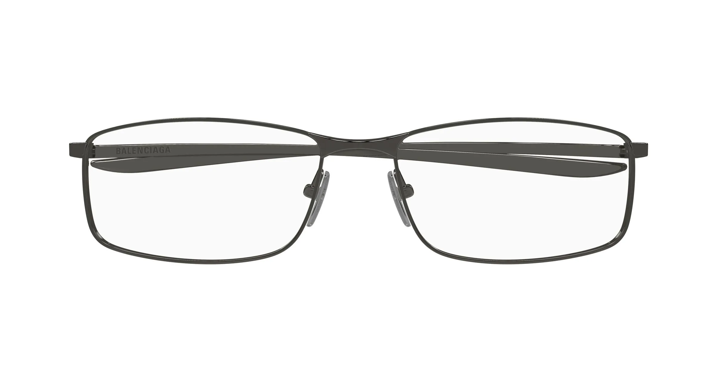 Balenciaga BB0496O 003 Montature da vista Metallo Grigio Trasparente Squadrata - immagine 2