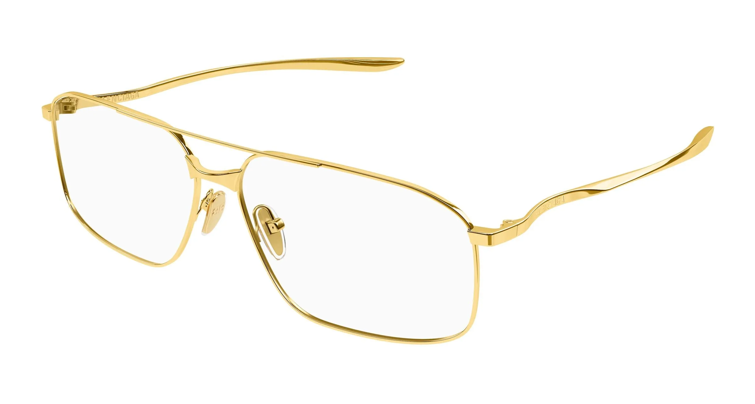 Balenciaga BB0495O 002 Montature da vista Metallo Oro Trasparente Pilot - immagine 1