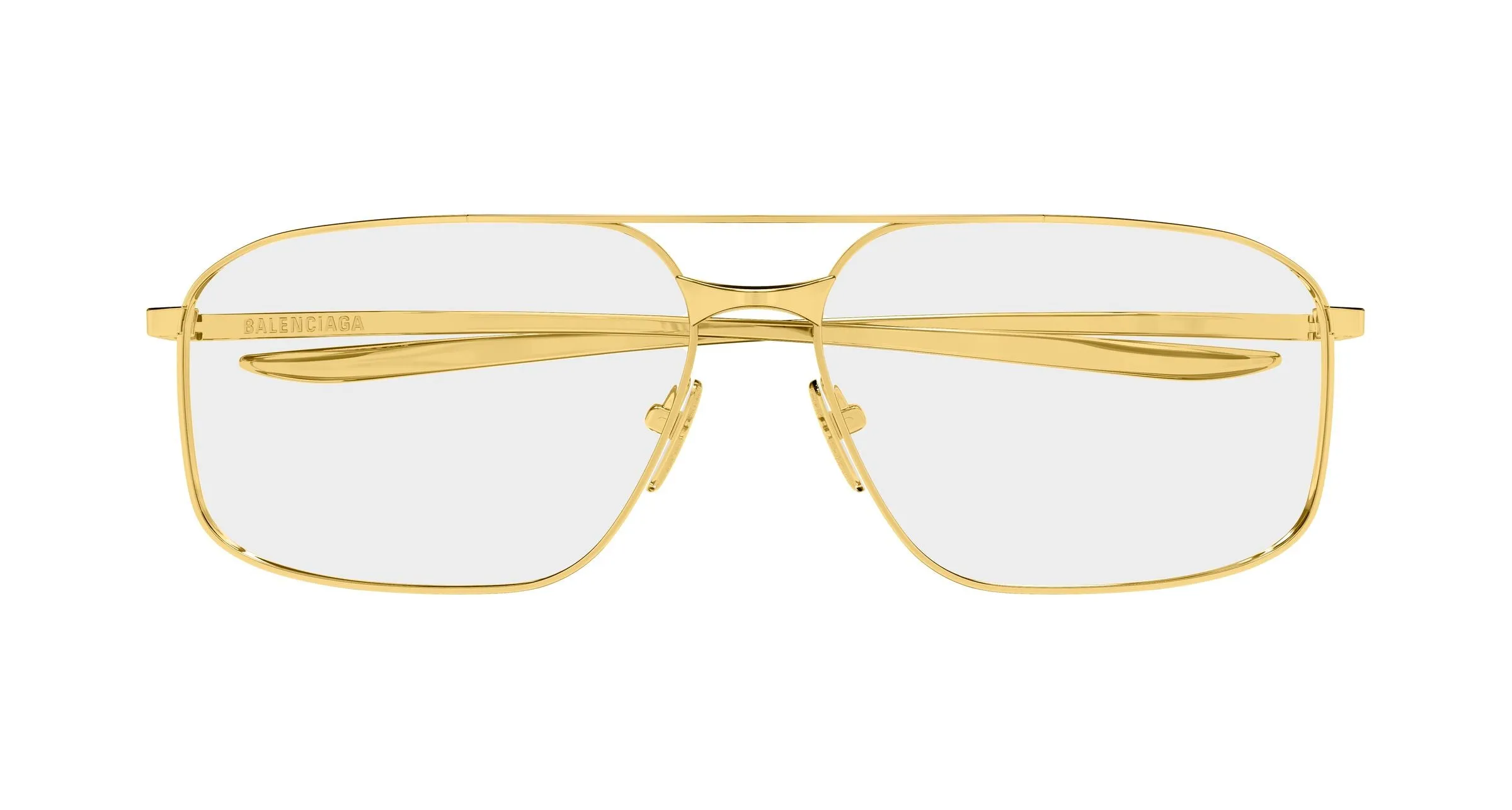 Balenciaga BB0495O 002 Montature da vista Metallo Oro Trasparente Pilot - immagine 2