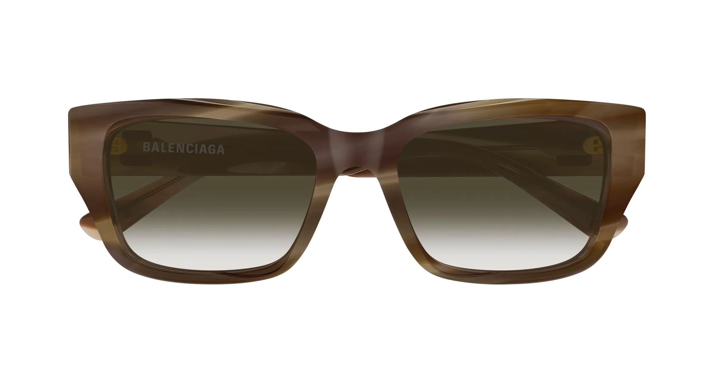 Balenciaga BB0480SK 003 Occhiali da sole Acetato Marrone Marrone Squadrata Sfumato - immagine 2