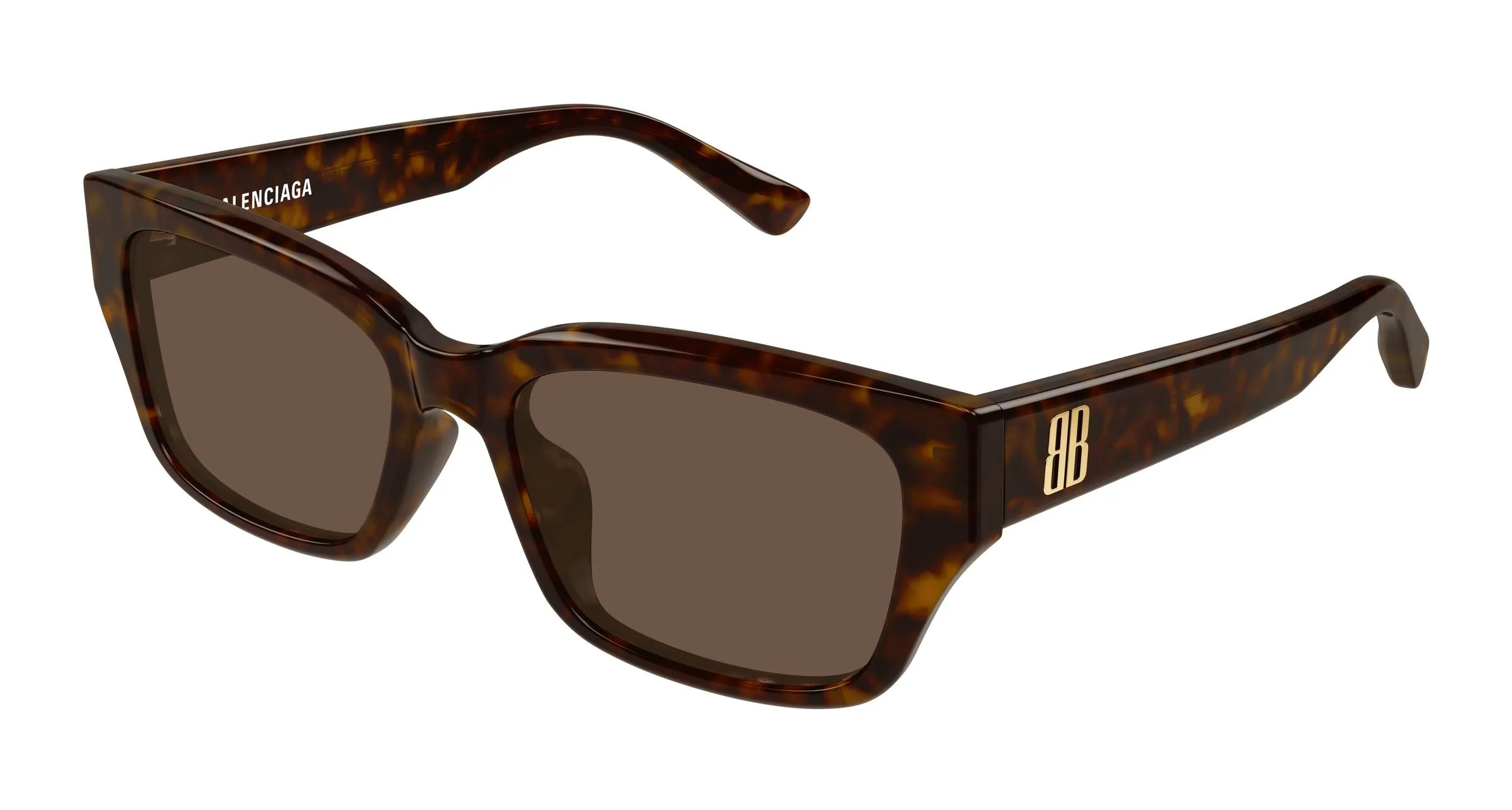 Balenciaga BB0480SK 002 Occhiali da sole Acetato Havana Marrone Squadrata - immagine 1