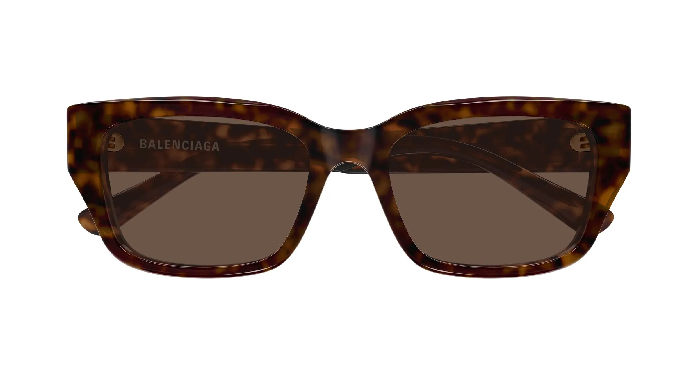 Balenciaga BB0480SK 002 Occhiali da sole Acetato Havana Marrone Squadrata - immagine 2