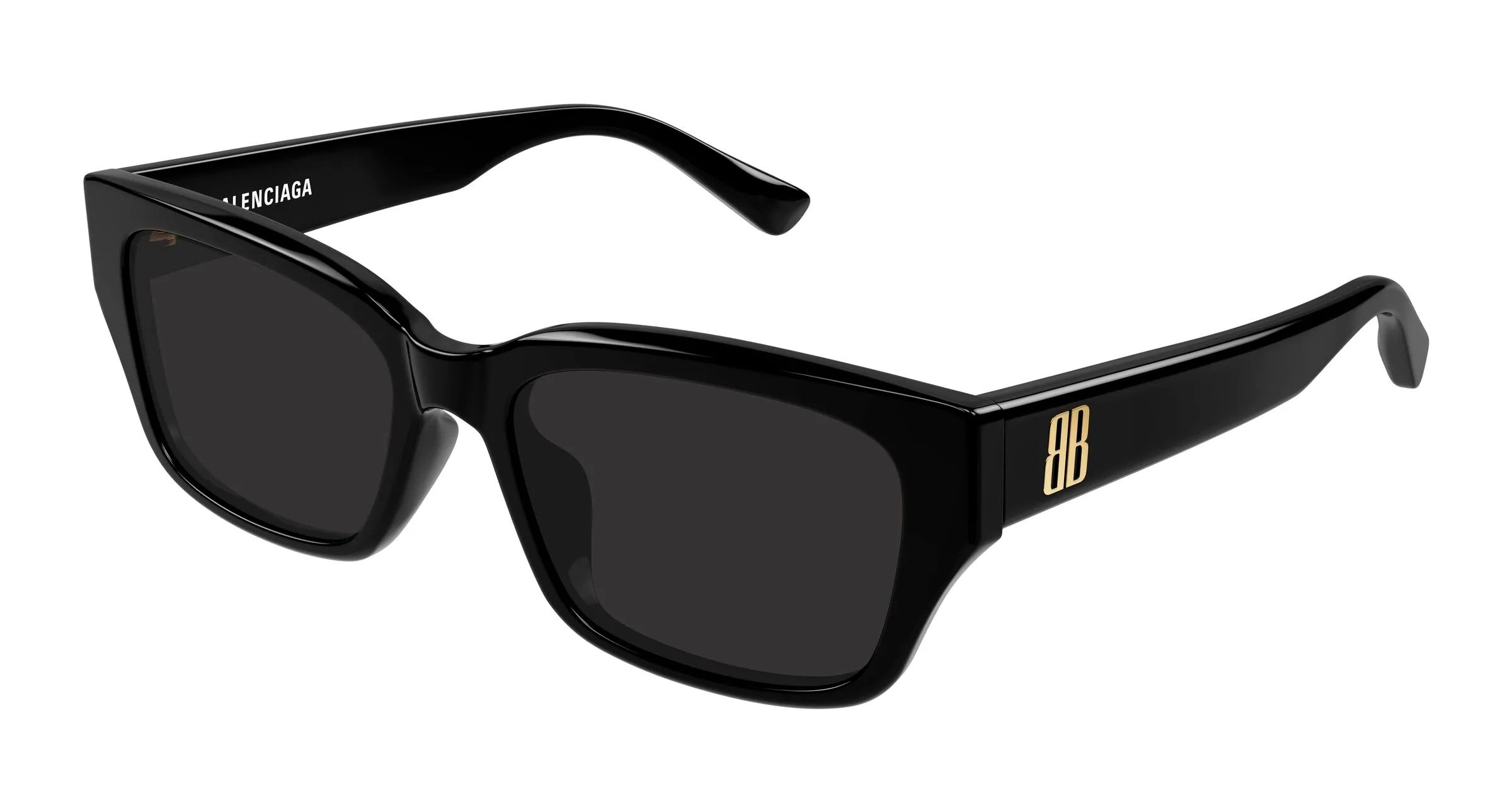 Balenciaga BB0480SK 001 Occhiali da sole Acetato Nero Grigio Squadrata - immagine 1