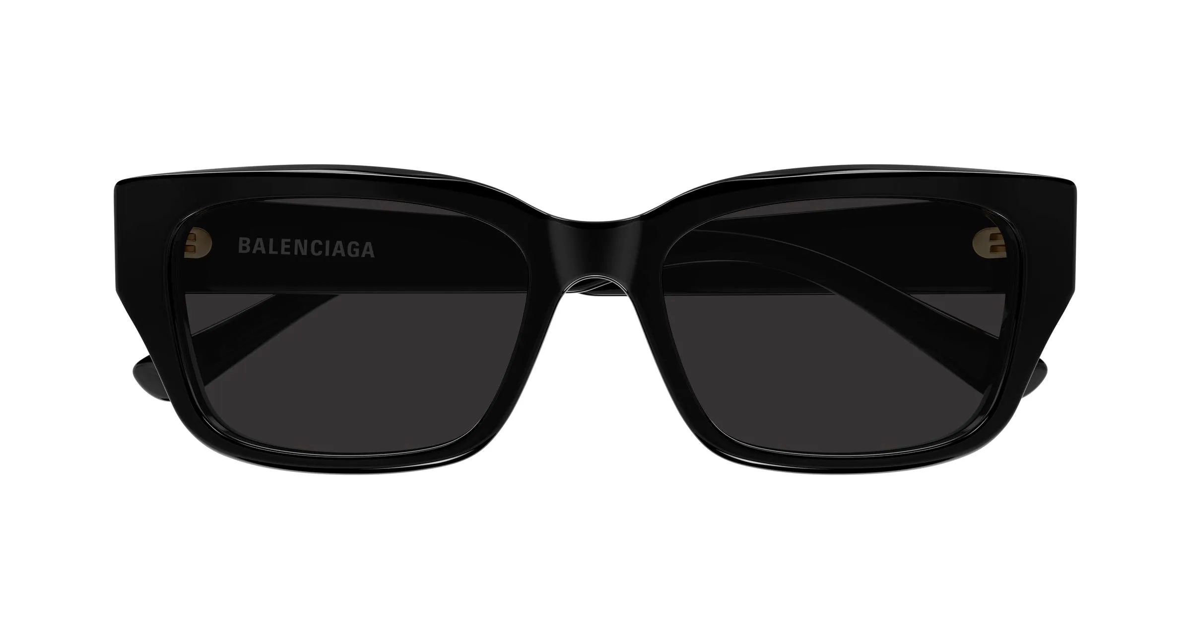 Balenciaga BB0480SK 001 Occhiali da sole Acetato Nero Grigio Squadrata - immagine 2