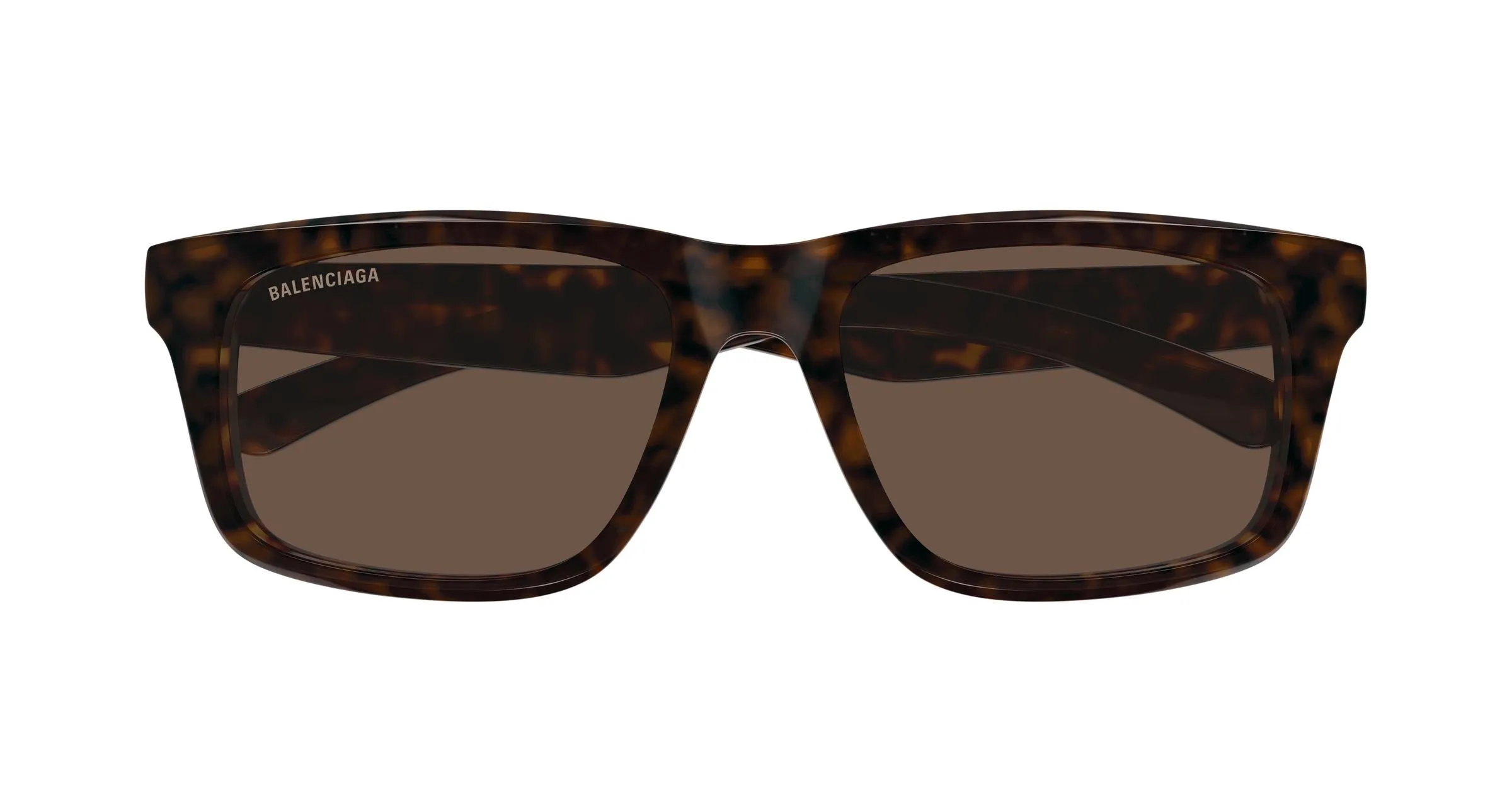 Balenciaga BB0469SA 002 Occhiali da sole Acetato Havana Marrone Squadrata - immagine 2