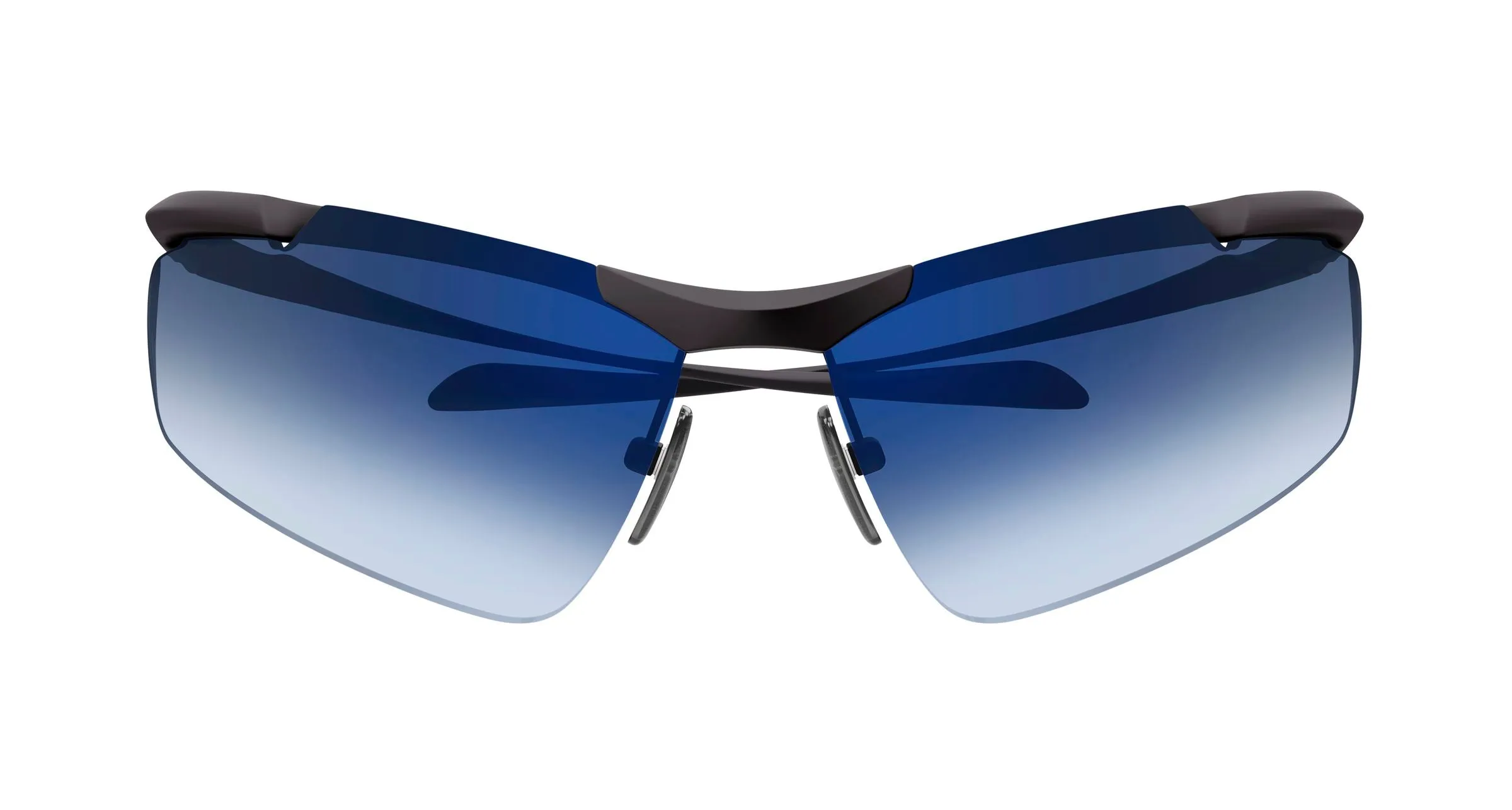 Balenciaga BB0462S 003 Occhiali da sole Metallo Rutenio Blu Geometrica - immagine 2