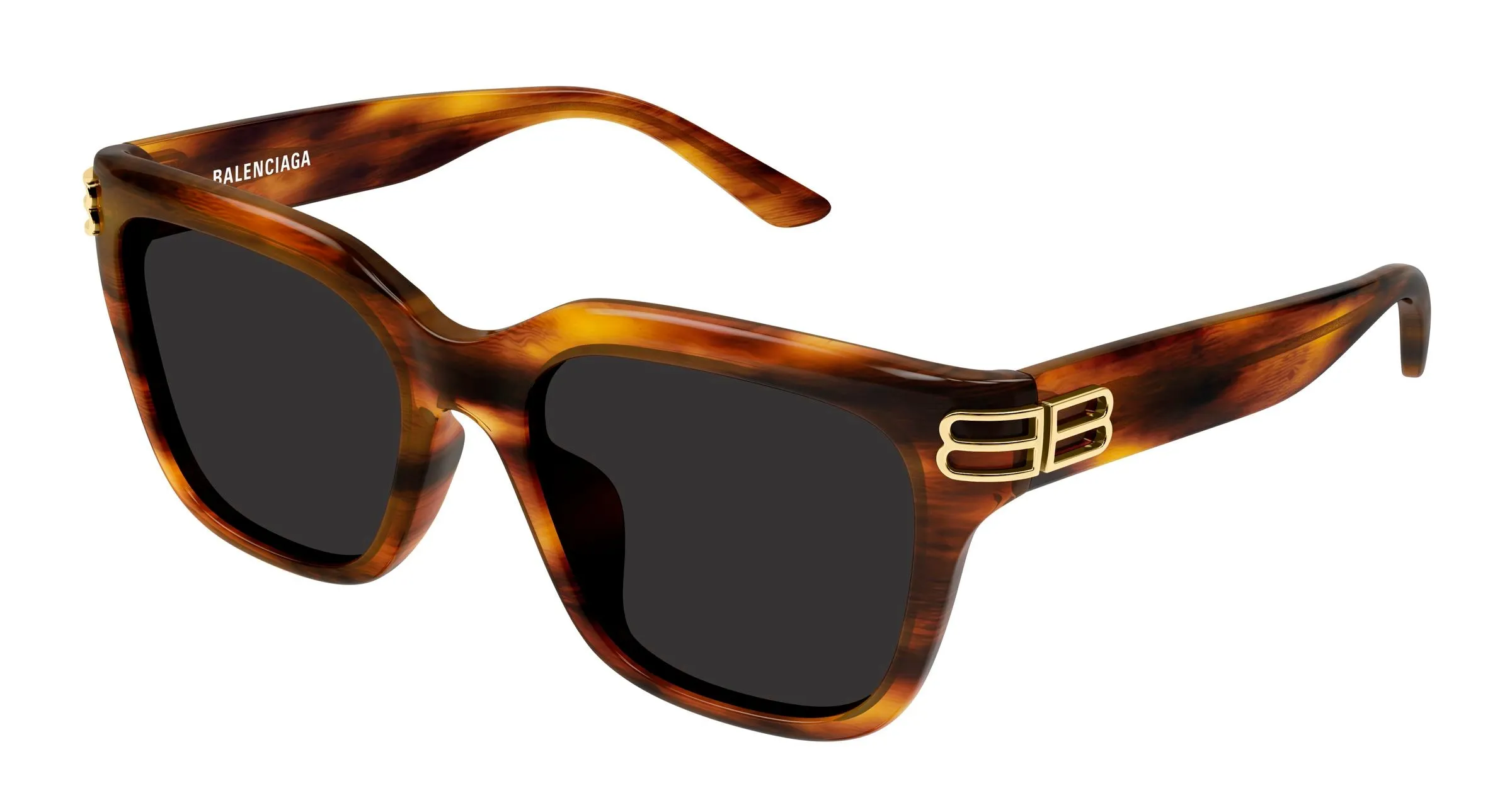 Balenciaga BB0433SK 007 Occhiali da sole Acetato Marrone Grigio Squadrata - immagine 1