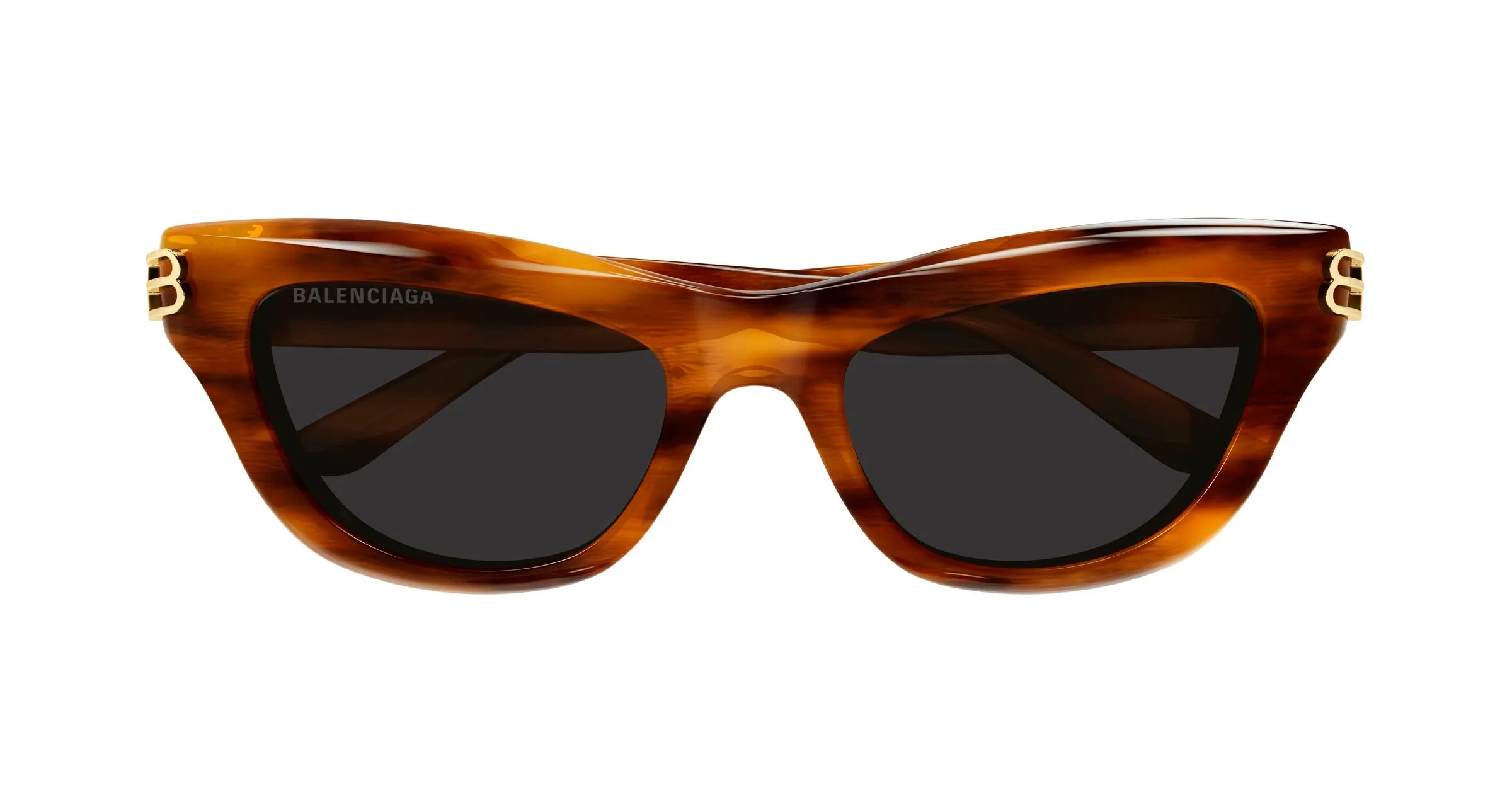 Balenciaga BB0430S 007 Occhiali da sole Acetato Marrone Grigio Cat Eye - immagine 2