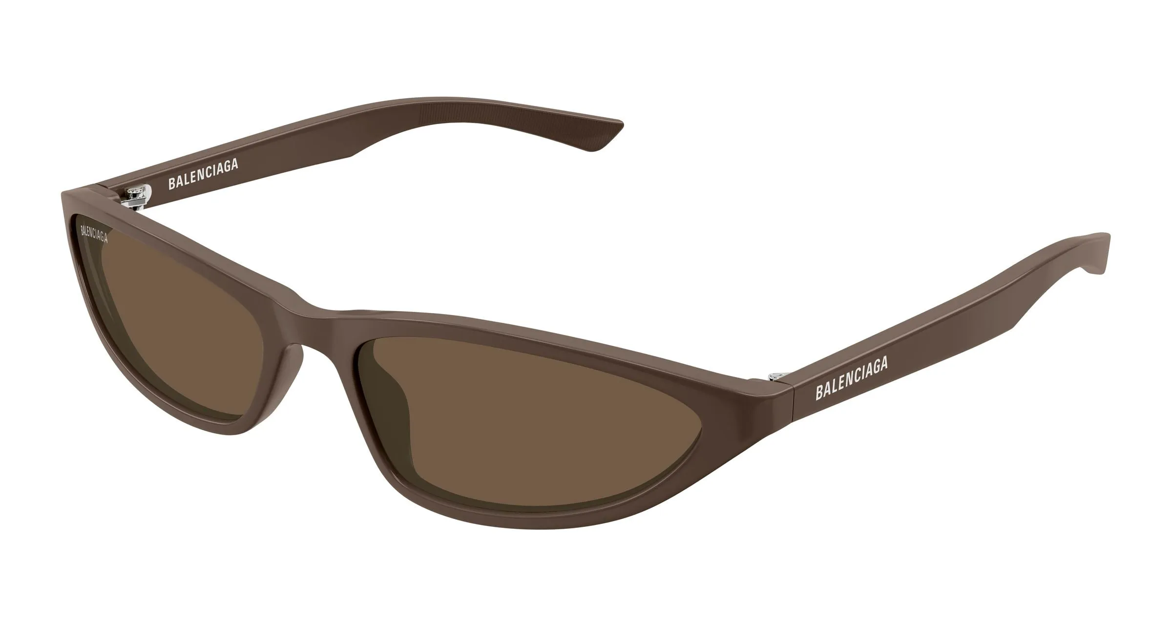 Balenciaga BB0402S 008 Occhiali da sole Acetato Marrone Marrone Rotonda - immagine 1
