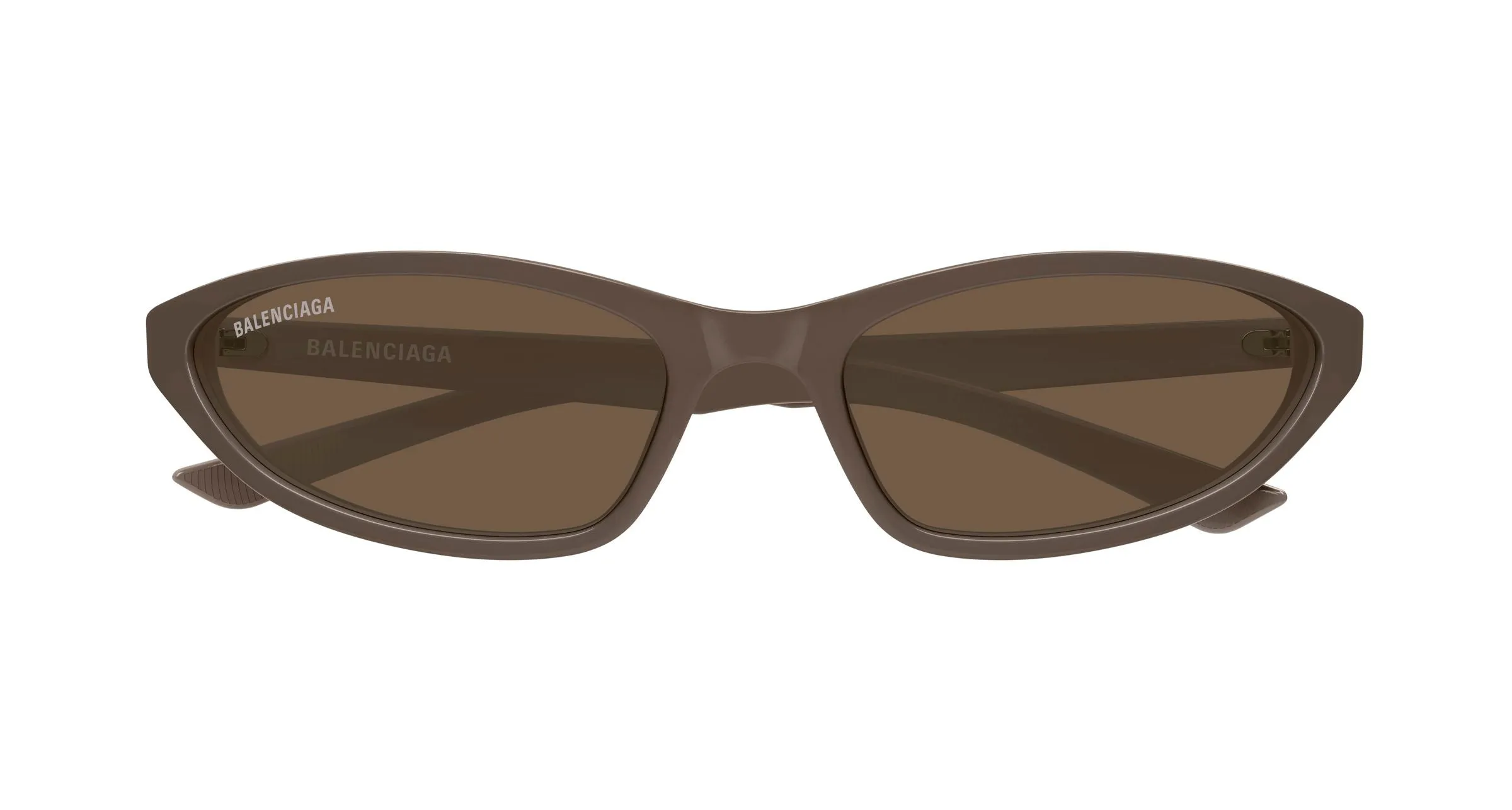 Balenciaga BB0402S 008 Occhiali da sole Acetato Marrone Marrone Rotonda - immagine 2