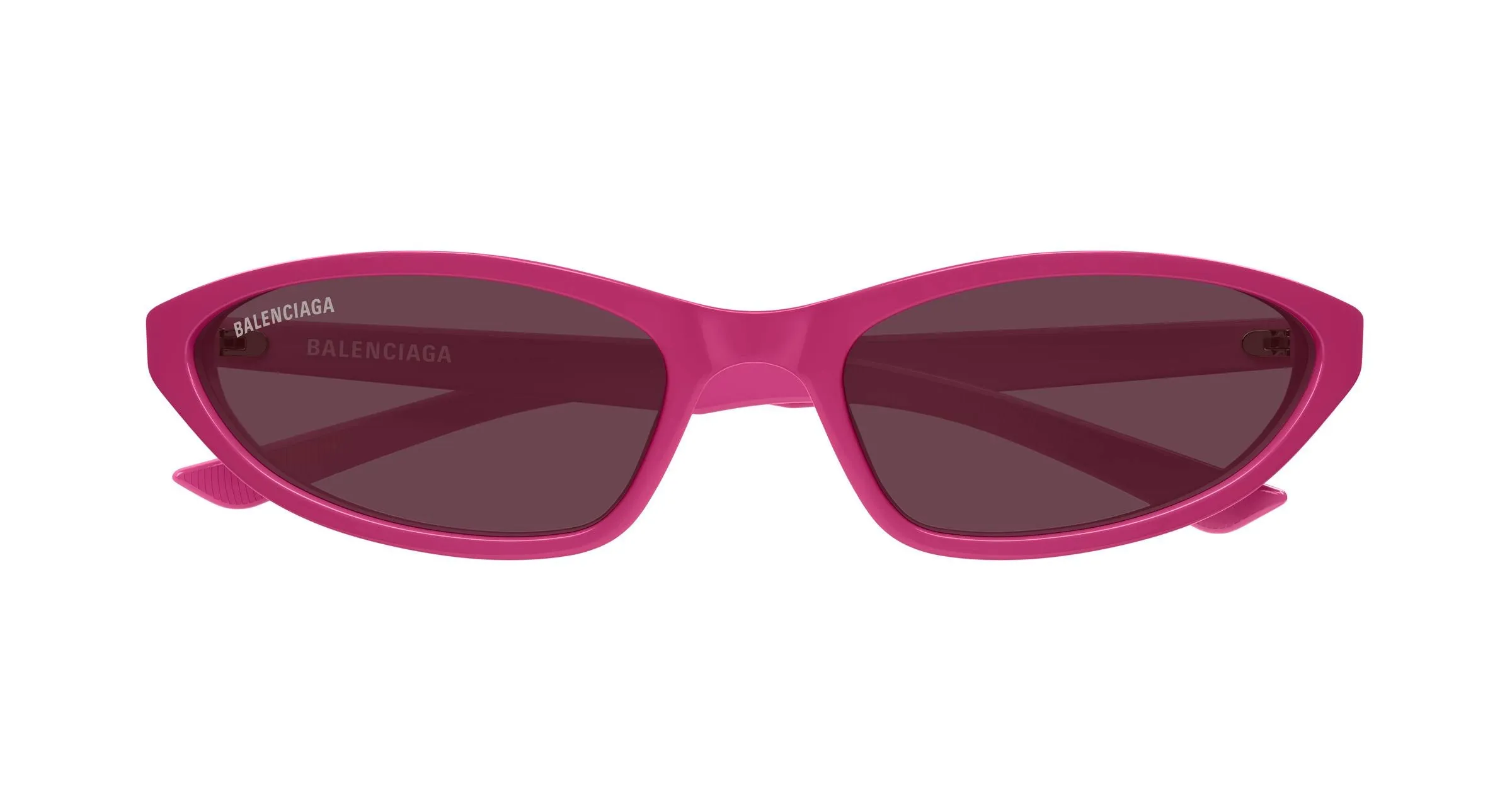 Balenciaga BB0402S 007 Occhiali da sole Acetato Fucsia Viola Rotonda - immagine 2