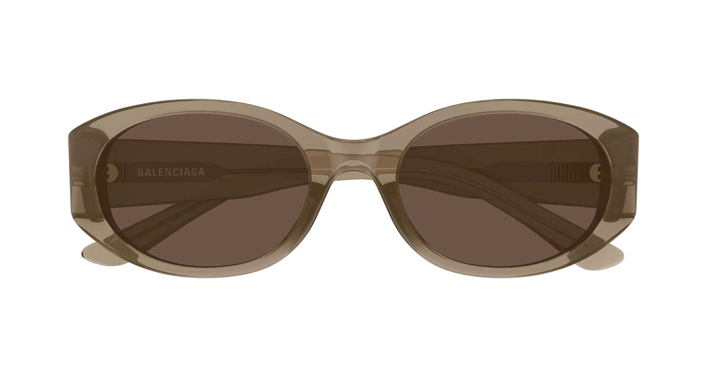Balenciaga BB0369SK 006 Occhiali da sole Acetato Marrone Marrone Rotonda - immagine 2