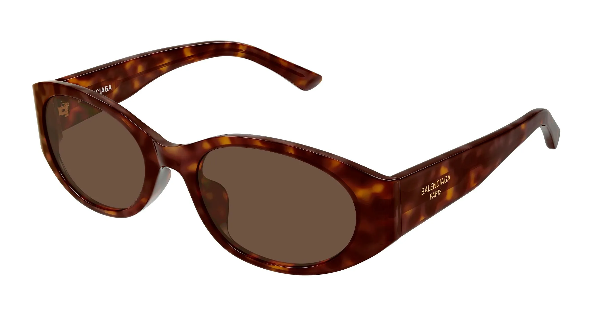 Balenciaga BB0369SK 005 Occhiali da sole Acetato Havana Marrone Rotonda - immagine 1
