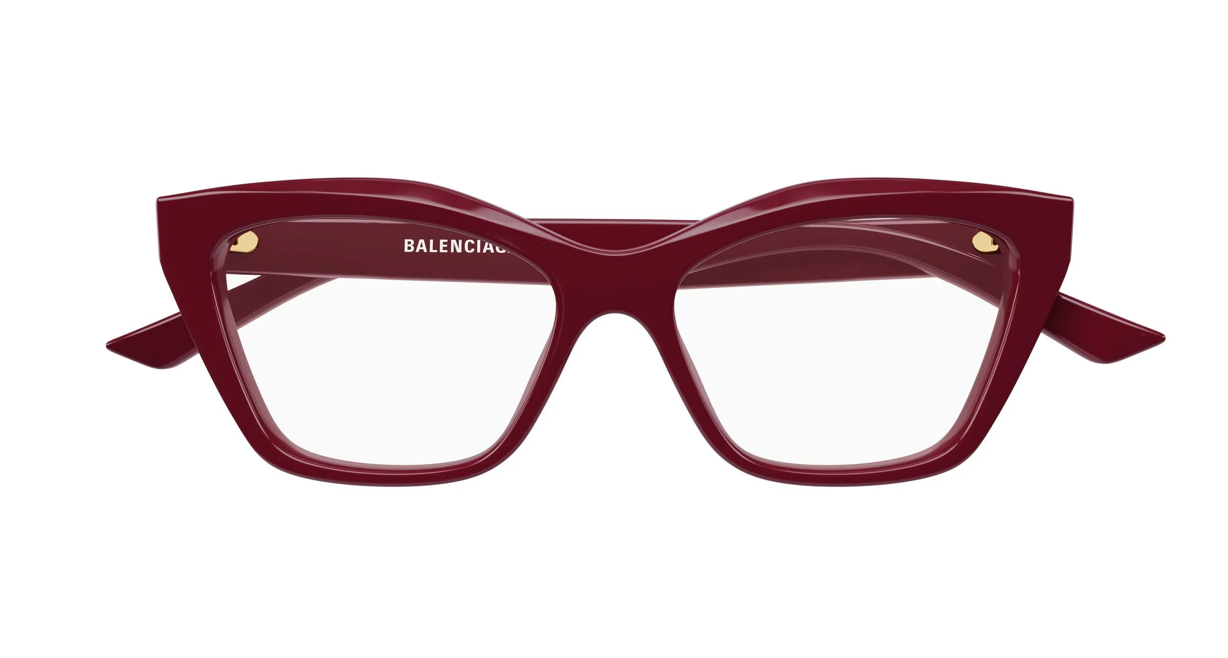 Balenciaga BB0342O 017 Montature da vista Acetato Bordeaux Trasparente Cat Eye - immagine 2