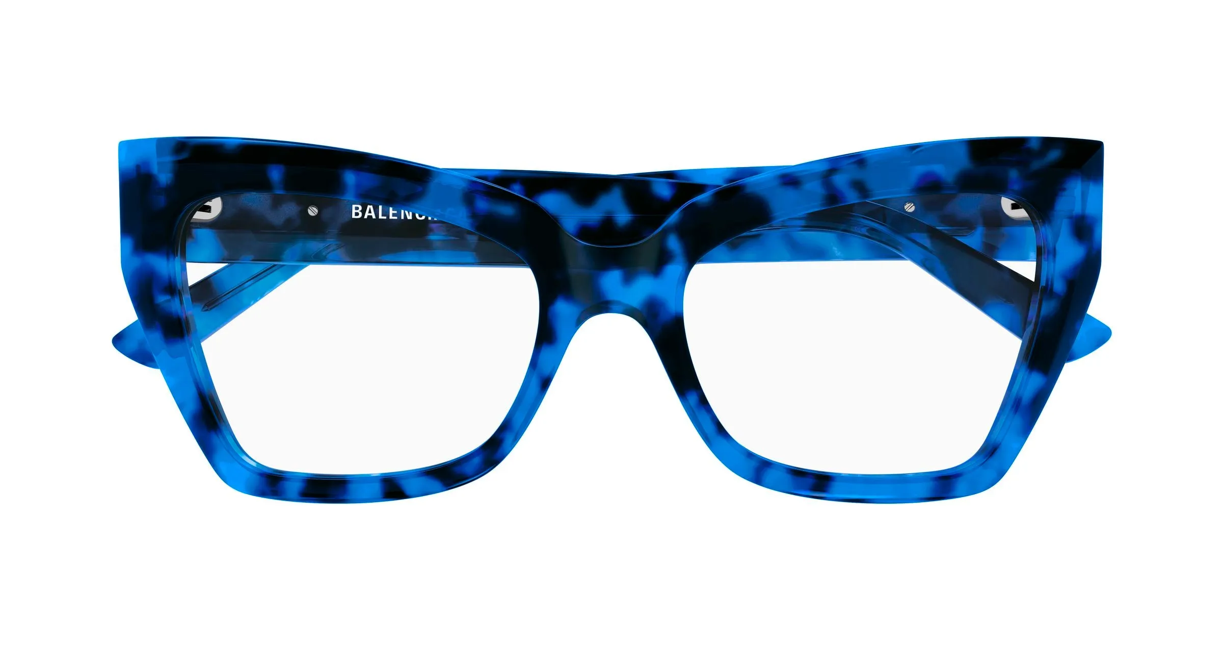Balenciaga BB0275O 006 Montature da vista Acetato Blu Trasparente Farfalla - immagine 2