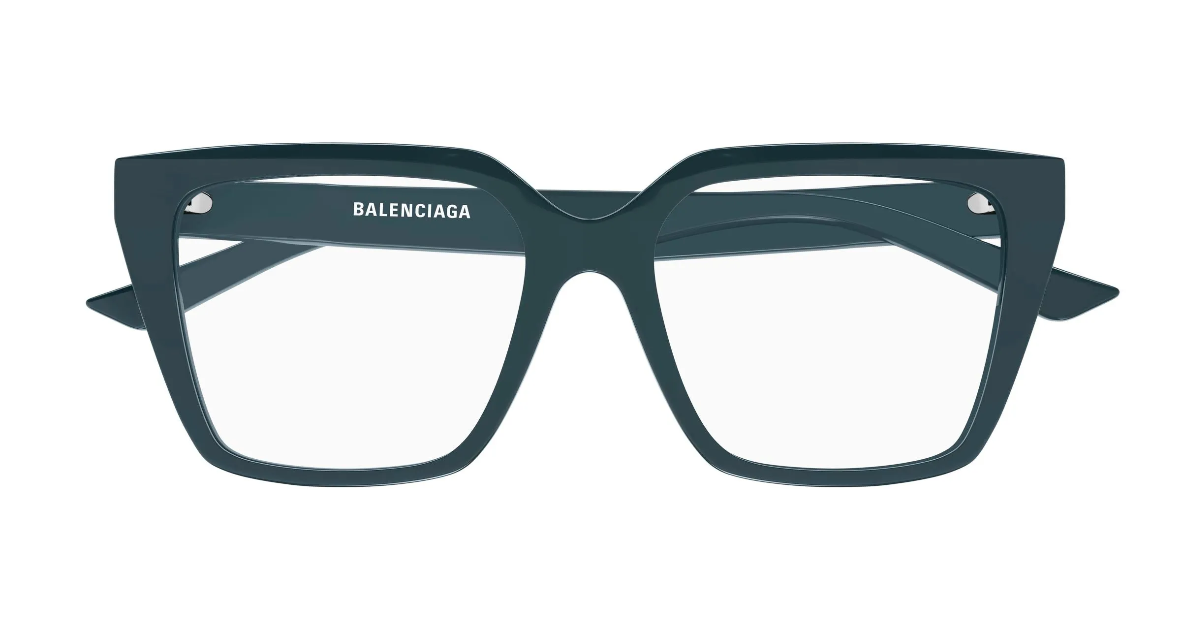 Balenciaga BB0130O 015 Montature da vista Acetato Blu Trasparente Squadrata - immagine 2