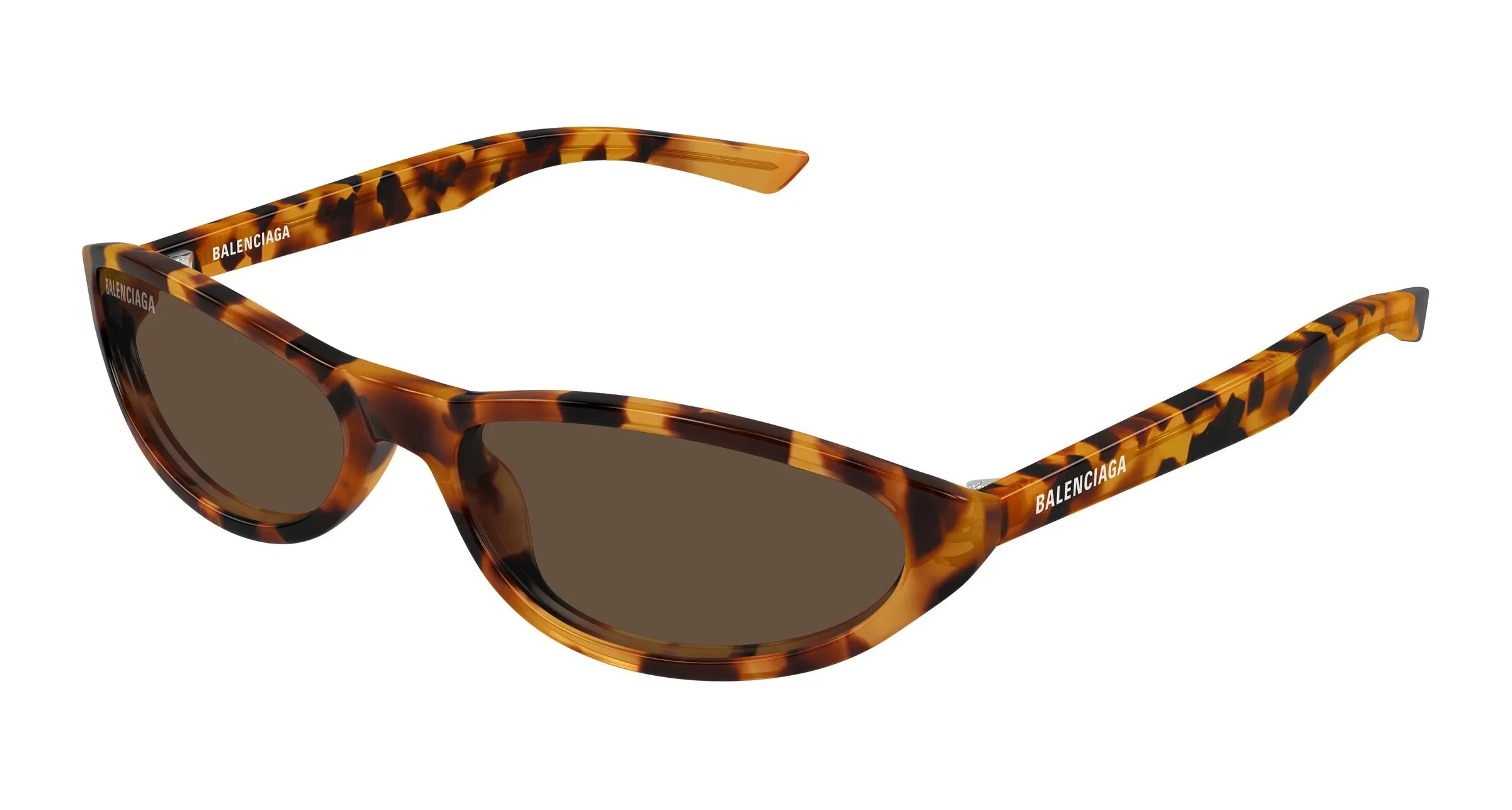 Balenciaga BB0007S 018 Occhiali da sole Acetato Havana Marrone Rotonda - immagine 1