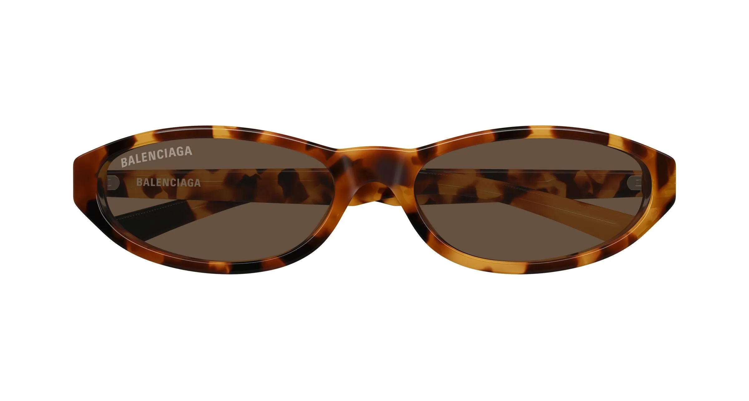 Balenciaga BB0007S 018 Occhiali da sole Acetato Havana Marrone Rotonda - immagine 2