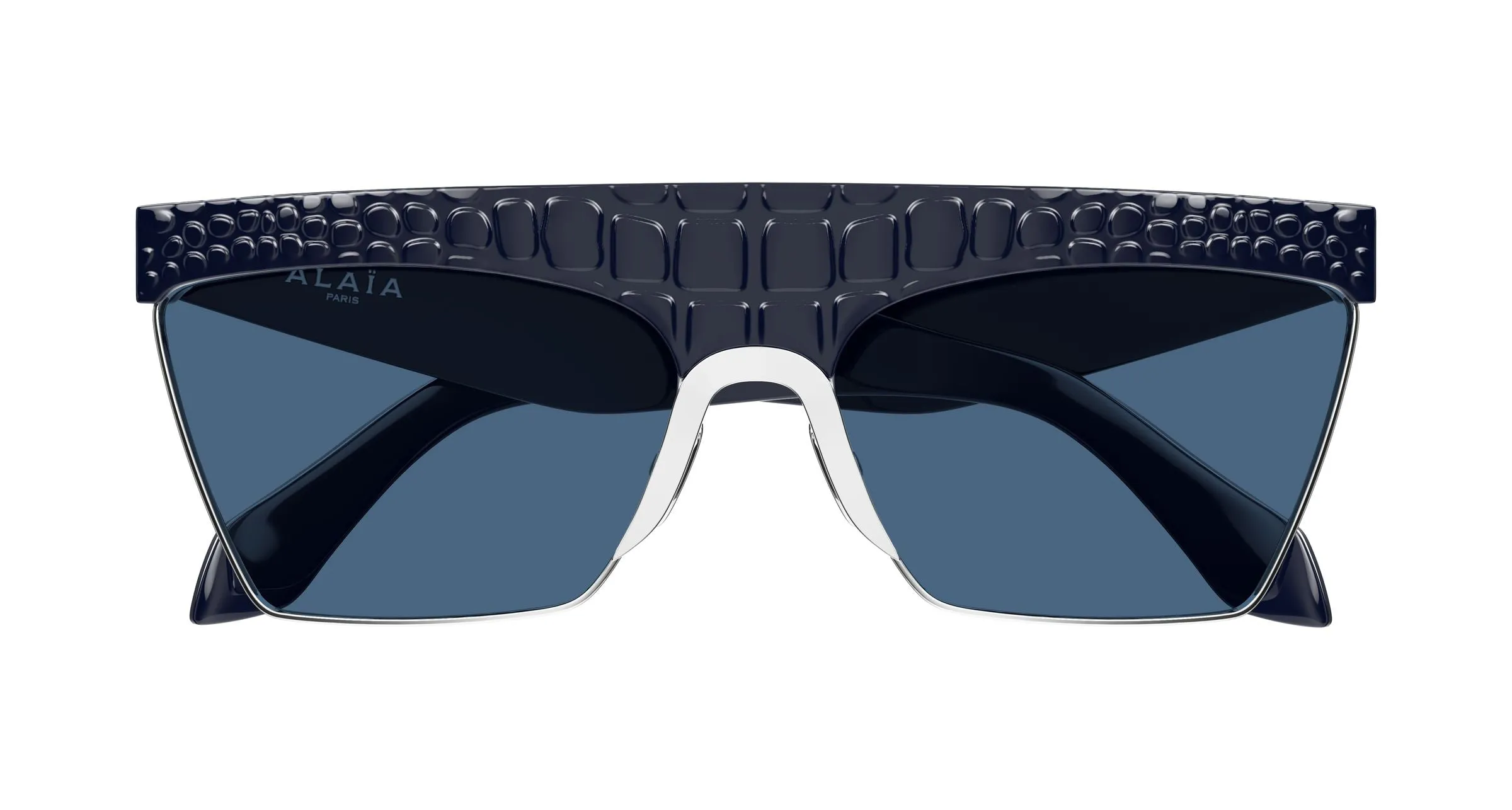 AZZEDINE ALAÏA AA0106S 004 Occhiali da sole Acetato Blu Blu Geometrica - immagine 2