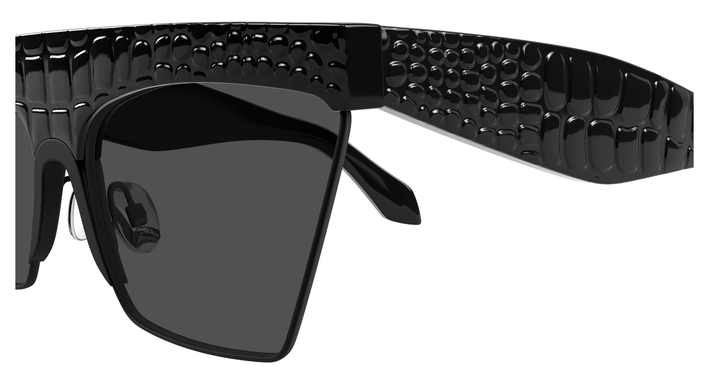 AZZEDINE ALAÏA AA0106S 003 Occhiali da sole Acetato Nero Grigio Geometrica - immagine 3