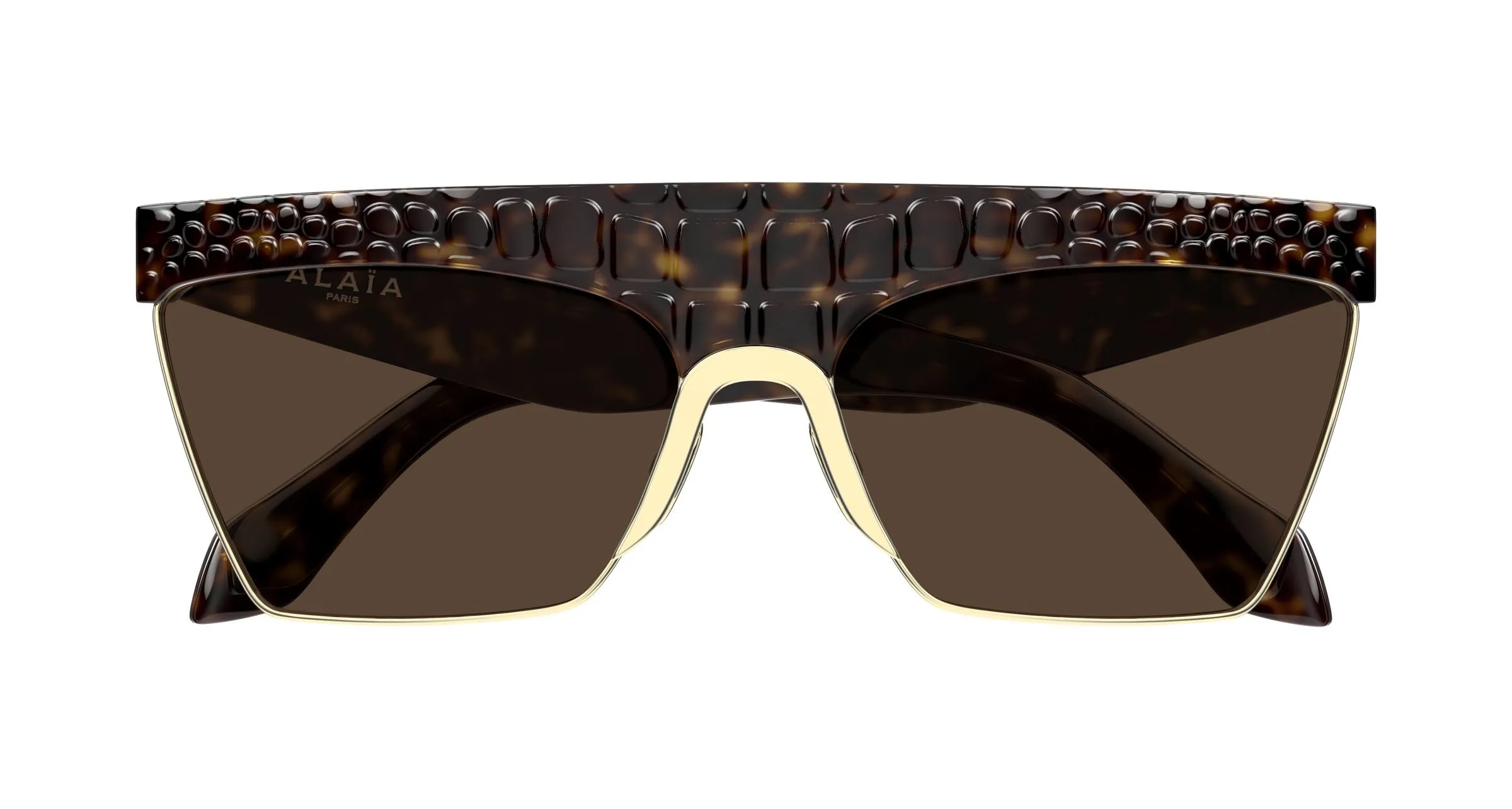 AZZEDINE ALAÏA AA0106S 002 Occhiali da sole Acetato Havana Marrone Geometrica - immagine 2