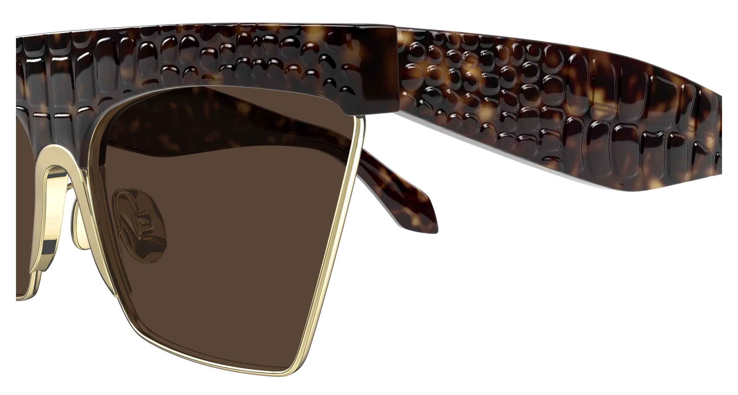 AZZEDINE ALAÏA AA0106S 002 Occhiali da sole Acetato Havana Marrone Geometrica - immagine 3
