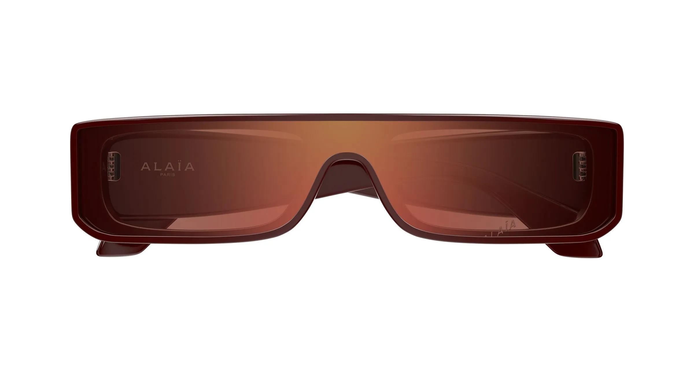 AZZEDINE ALAÏA AA0105S 003 Occhiali da sole Acetato Rosso Rosso Squadrata Antiriflesso - immagine 2