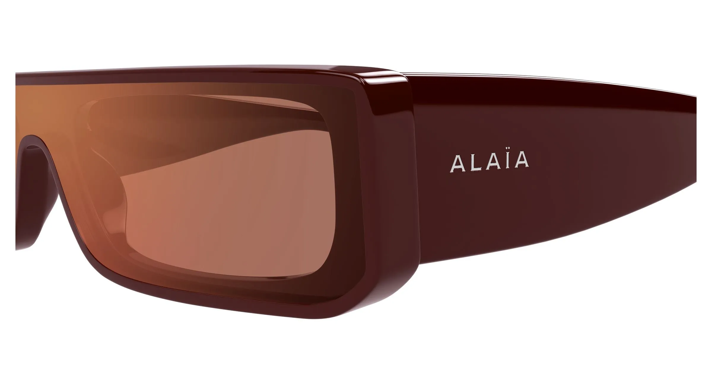 AZZEDINE ALAÏA AA0105S 003 Occhiali da sole Acetato Rosso Rosso Squadrata Antiriflesso - immagine 3