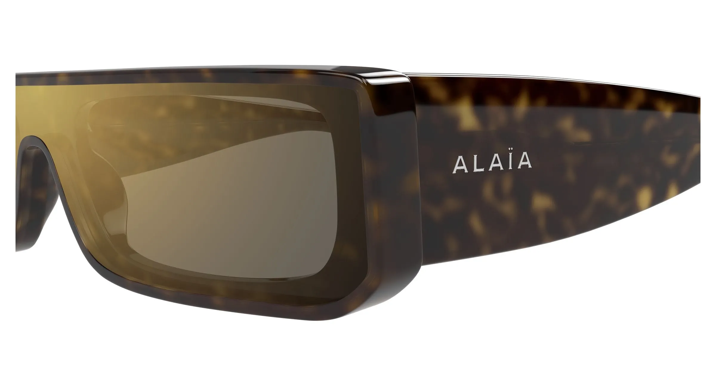 AZZEDINE ALAÏA AA0105S 002 Occhiali da sole Acetato Havana Grigio Squadrata Flash - immagine 3