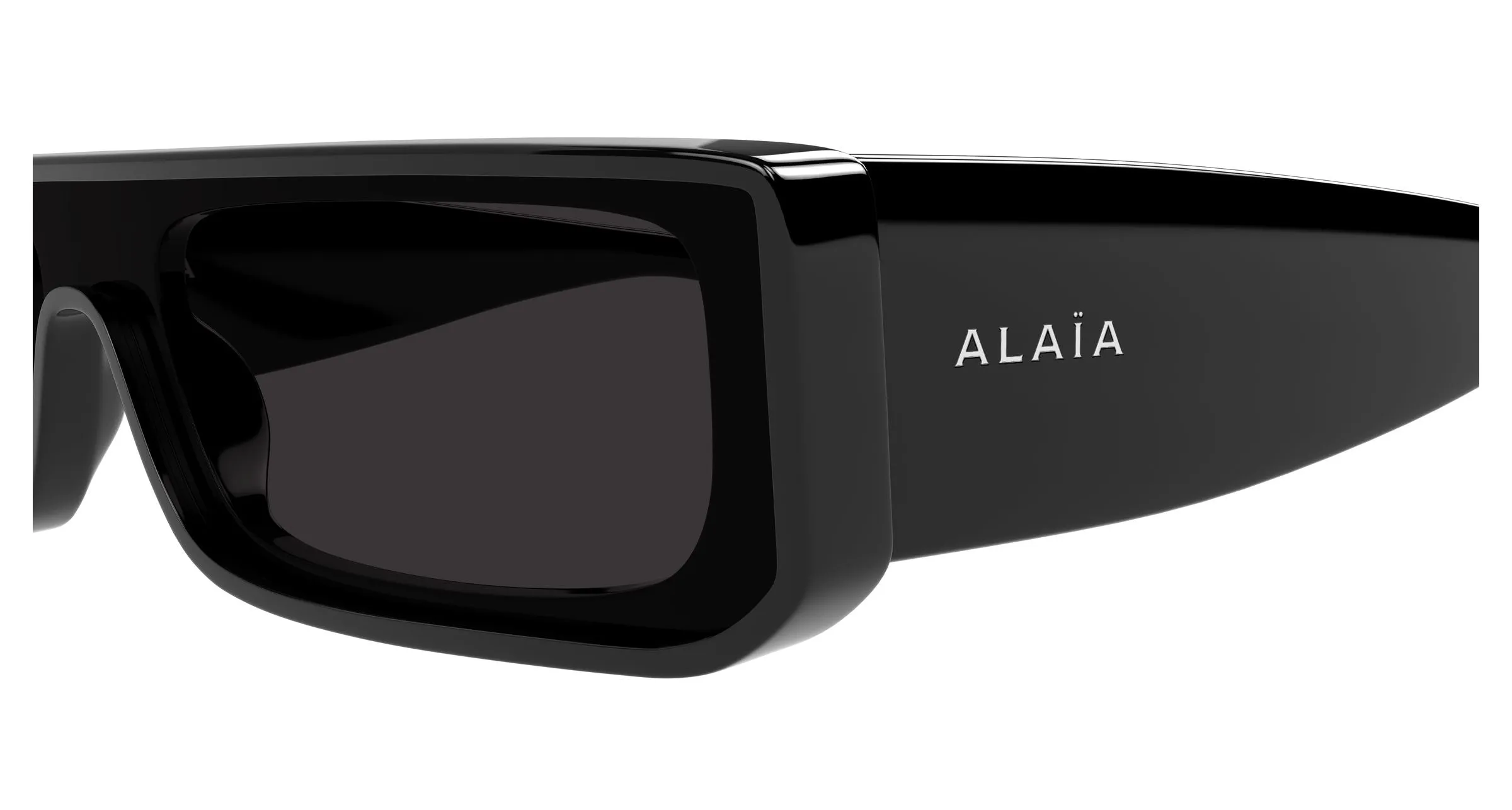 AZZEDINE ALAÏA AA0105S 001 Occhiali da sole Acetato Nero Grigio Squadrata - immagine 3