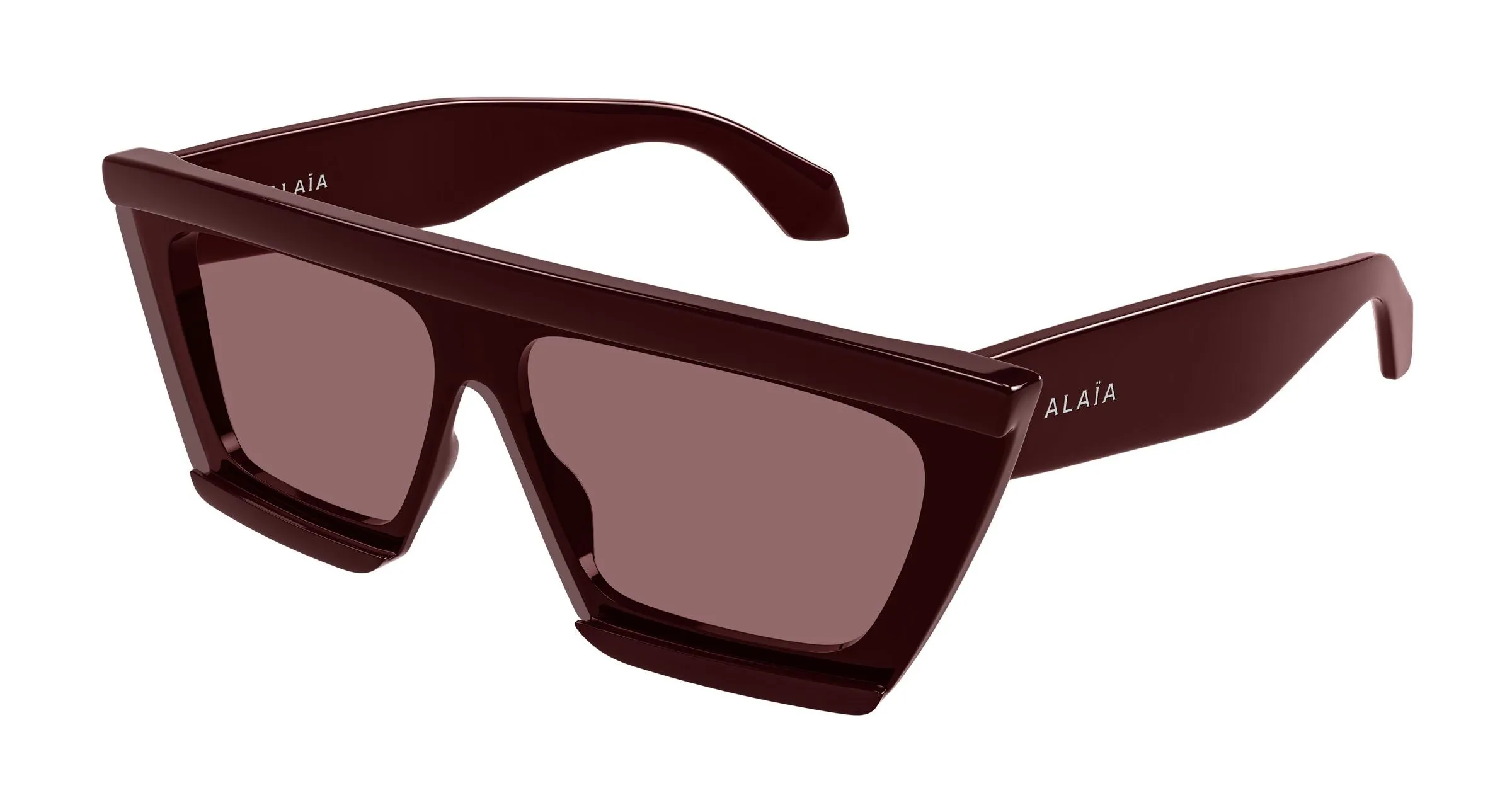 AZZEDINE ALAÏA AA0104S 003 Occhiali da sole Acetato Rosso Rosso Geometrica - immagine 1