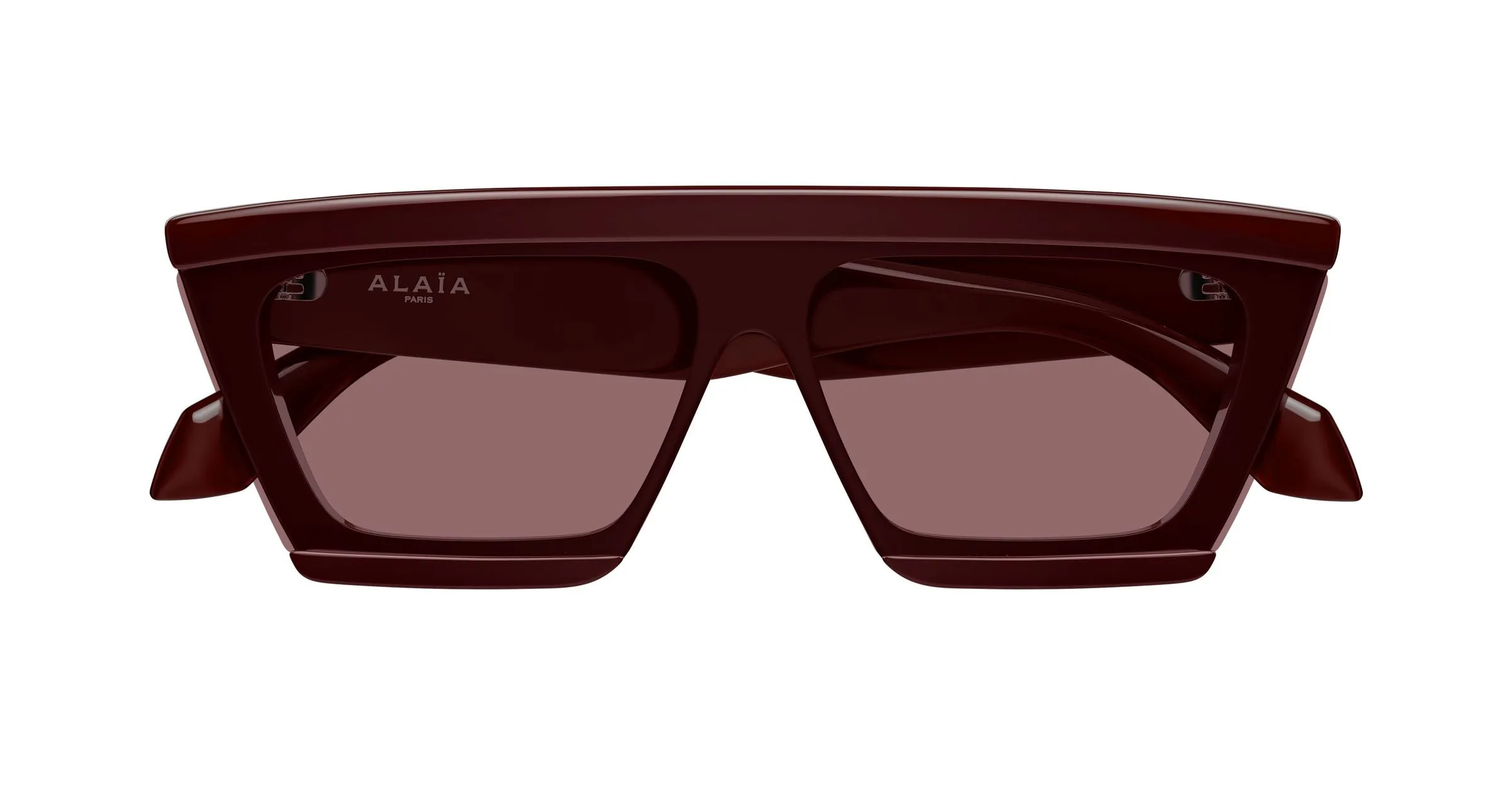 AZZEDINE ALAÏA AA0104S 003 Occhiali da sole Acetato Rosso Rosso Geometrica - immagine 2