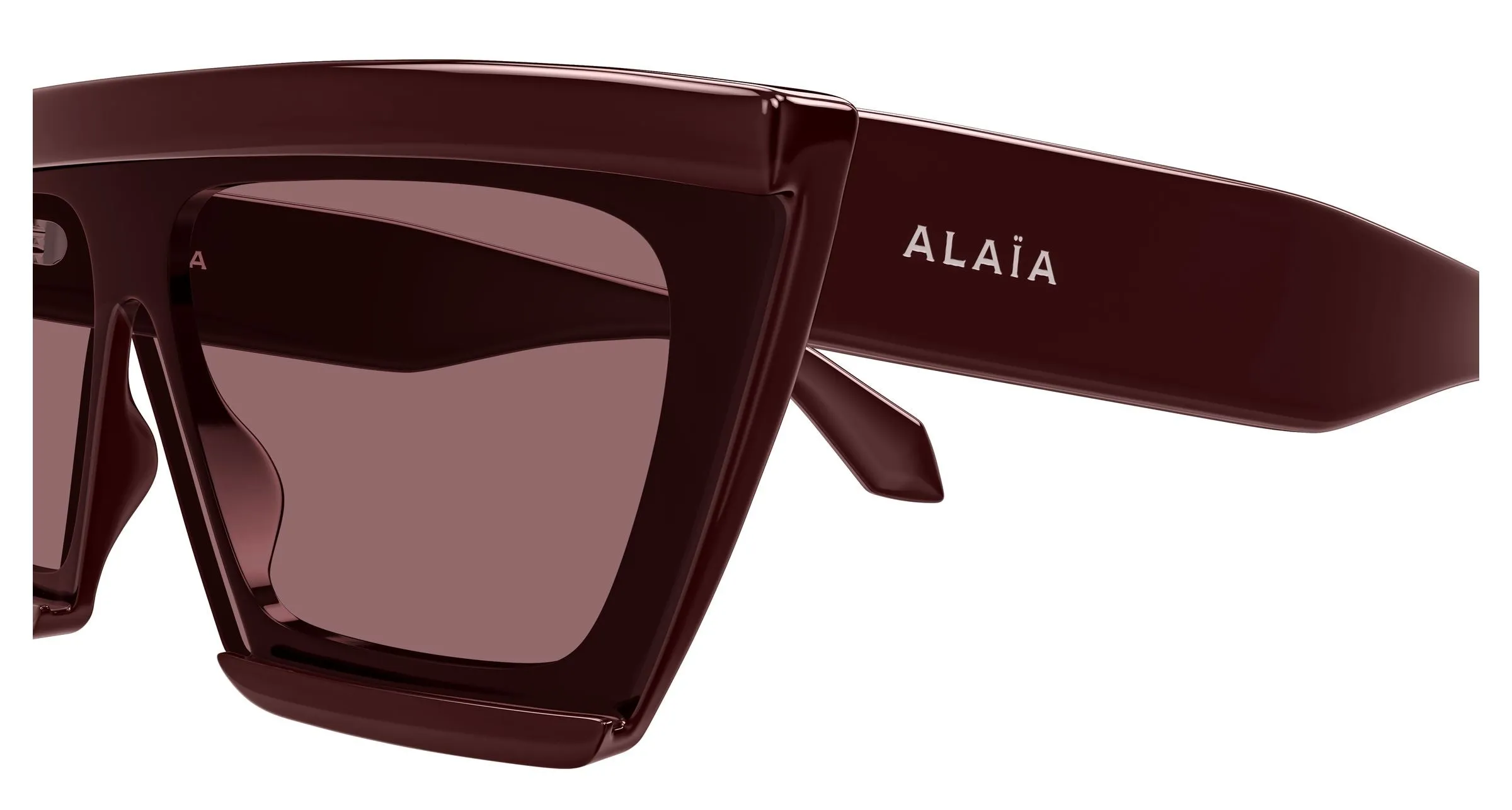 AZZEDINE ALAÏA AA0104S 003 Occhiali da sole Acetato Rosso Rosso Geometrica - immagine 3