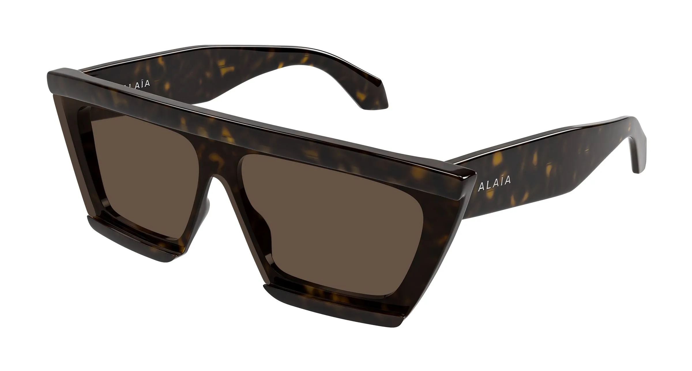 AZZEDINE ALAÏA AA0104S 002 Occhiali da sole Acetato Havana Marrone Geometrica - immagine 1