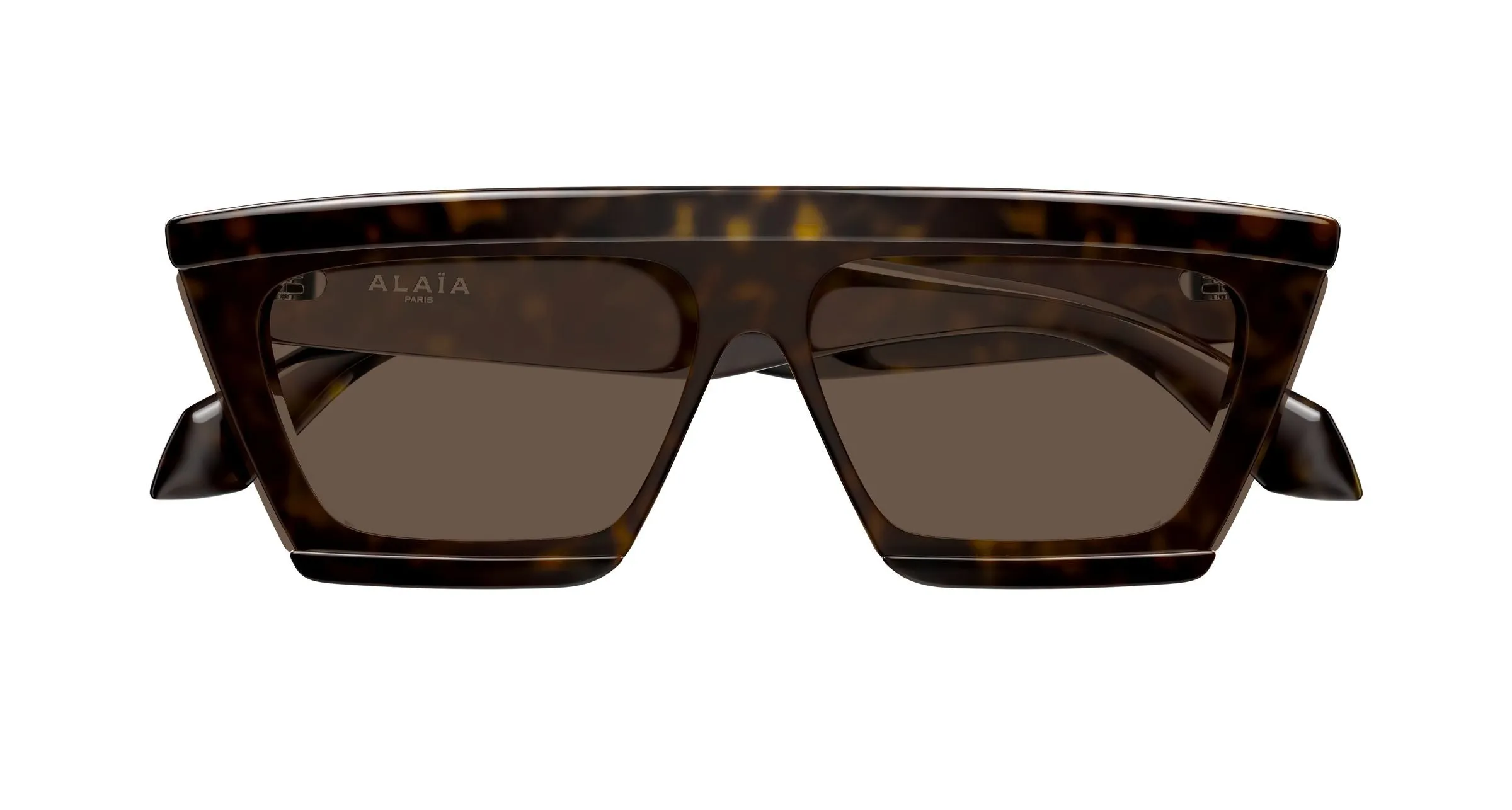 AZZEDINE ALAÏA AA0104S 002 Occhiali da sole Acetato Havana Marrone Geometrica - immagine 2