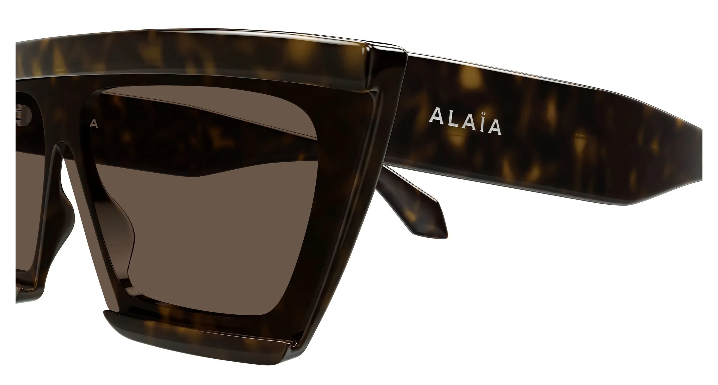 AZZEDINE ALAÏA AA0104S 002 Occhiali da sole Acetato Havana Marrone Geometrica - immagine 3