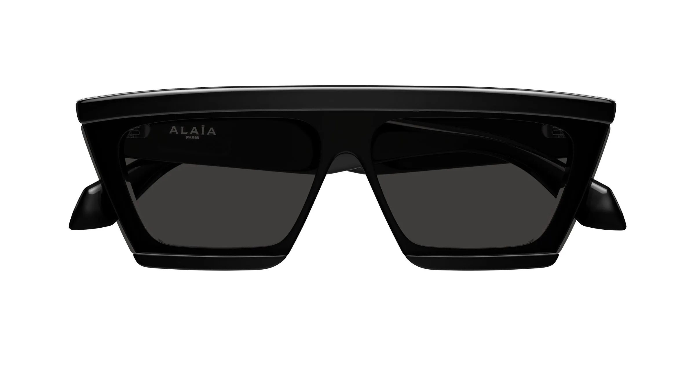 AZZEDINE ALAÏA AA0104S 001 Occhiali da sole Acetato Nero Grigio Geometrica - immagine 2