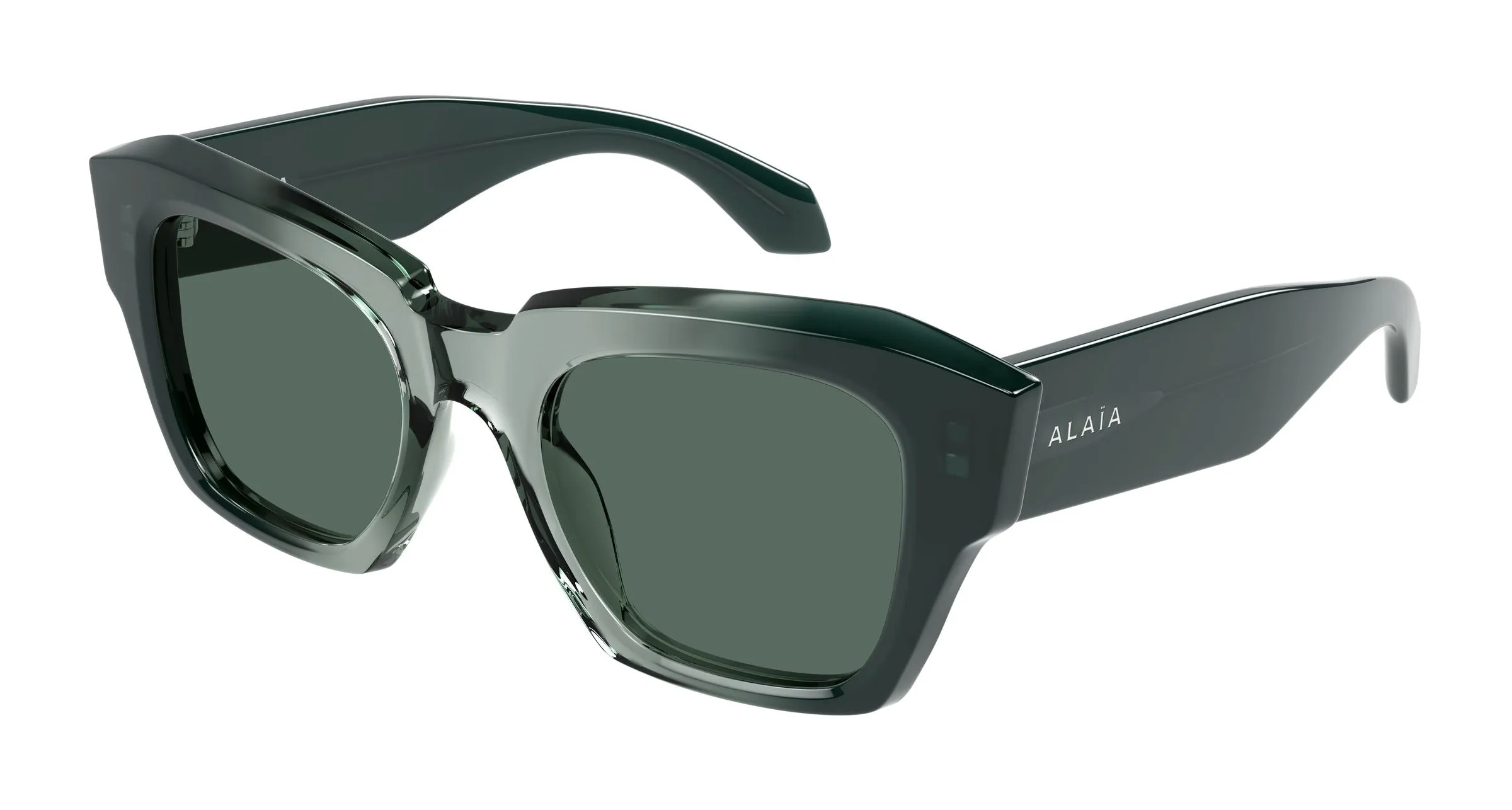 AZZEDINE ALAÏA AA0103S 003 Occhiali da sole Acetato Verde Verde Geometrica - immagine 1