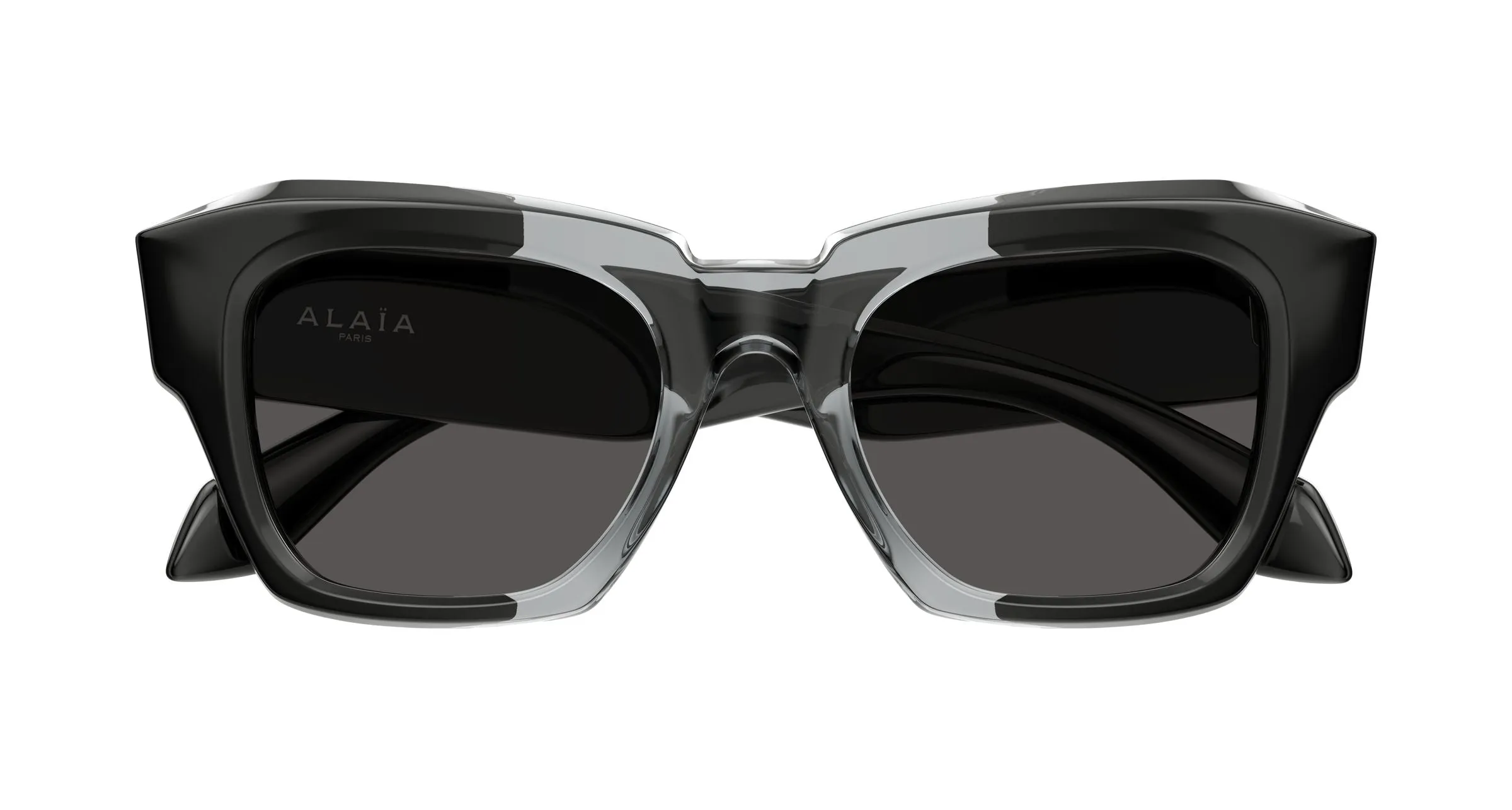AZZEDINE ALAÏA AA0103S 001 Occhiali da sole Acetato Nero Grigio Geometrica - immagine 2