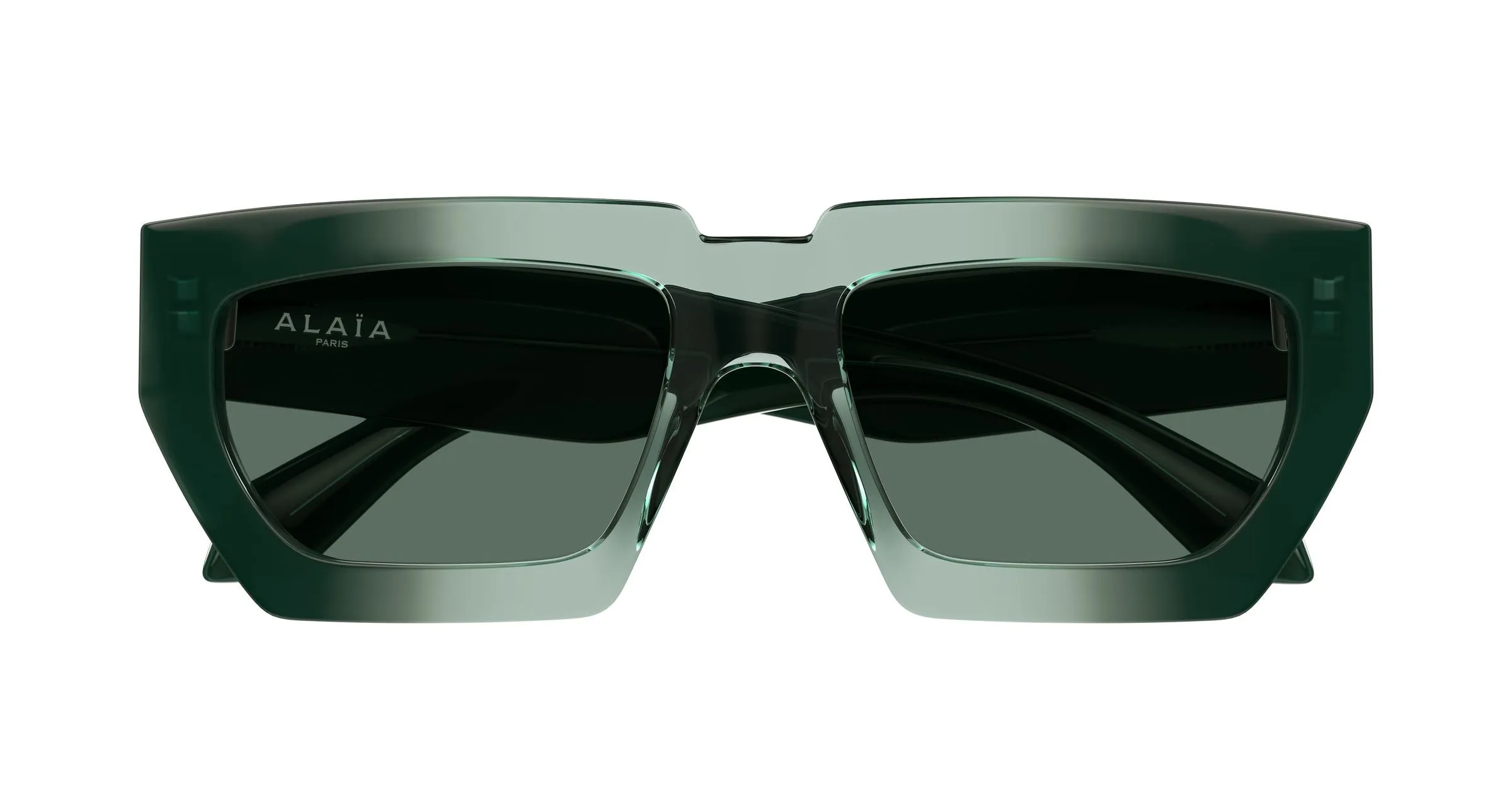 AZZEDINE ALAÏA AA0102S 003 Occhiali da sole Acetato Verde Verde Squadrata - immagine 2