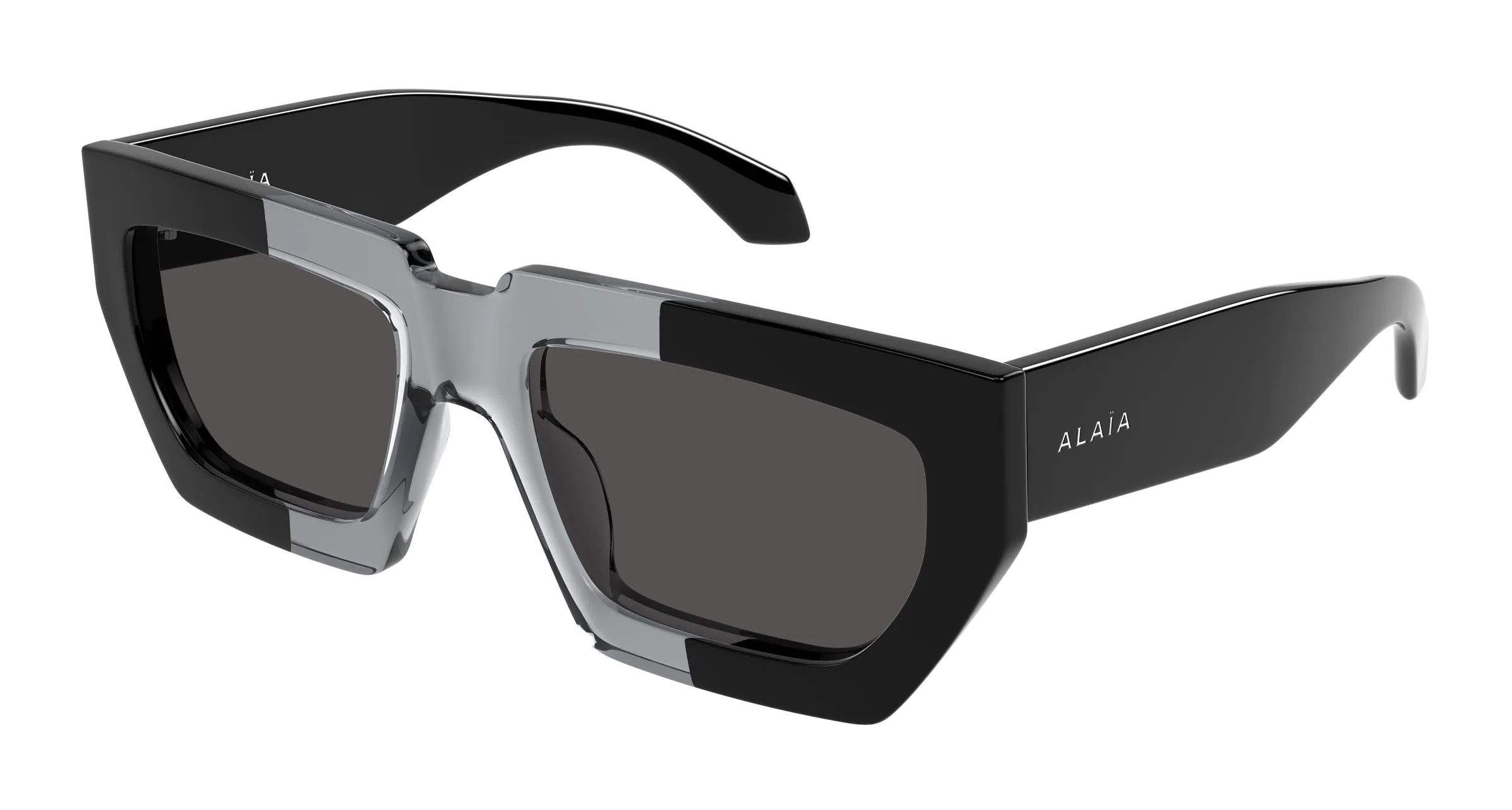 AZZEDINE ALAÏA AA0102S 001 Occhiali da sole Acetato Nero Grigio Squadrata - immagine 1