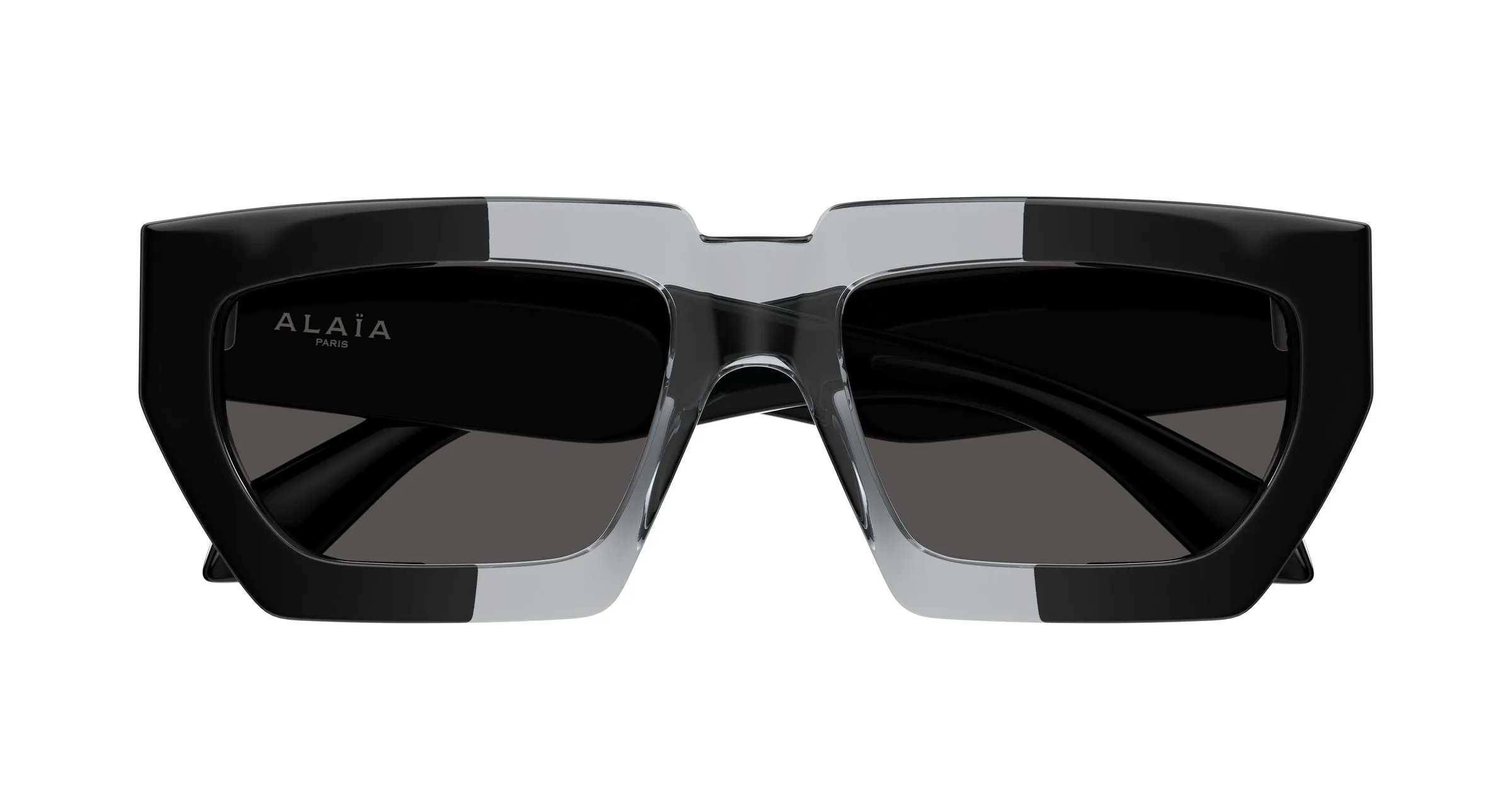 AZZEDINE ALAÏA AA0102S 001 Occhiali da sole Acetato Nero Grigio Squadrata - immagine 2