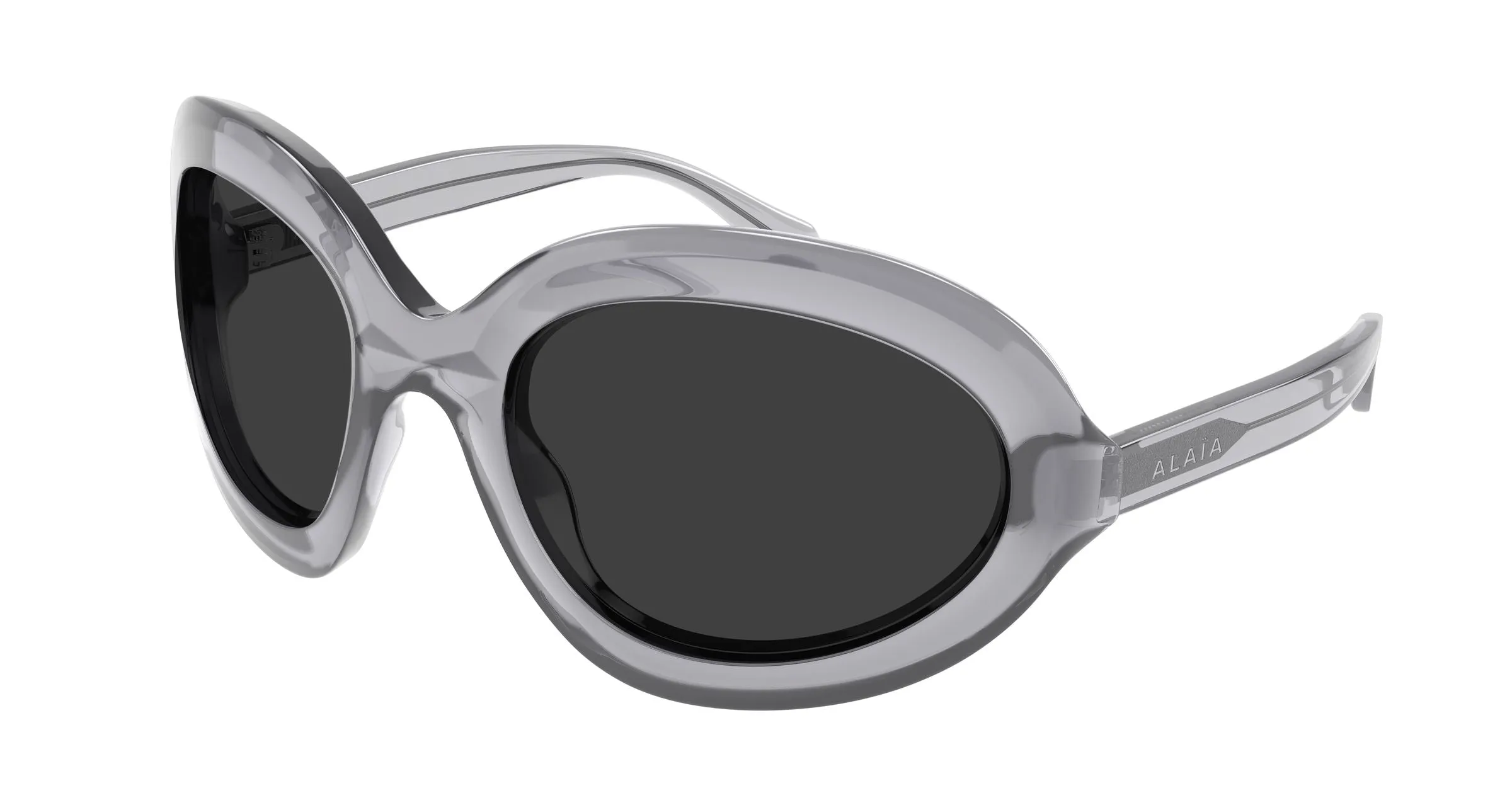 AZZEDINE ALAÏA AA0101S 003 Occhiali da sole Acetato Grigio Grigio Rotonda - immagine 1